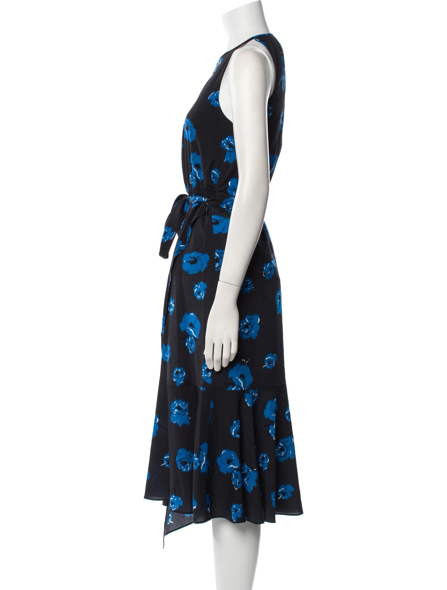Derek Lam 10 Crosby Floral Print Midi Length Dress