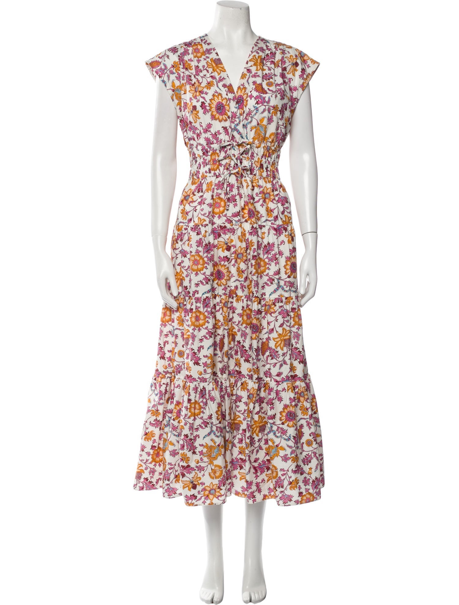 Derek Lam 10 Crosby Floral Print Long Dress