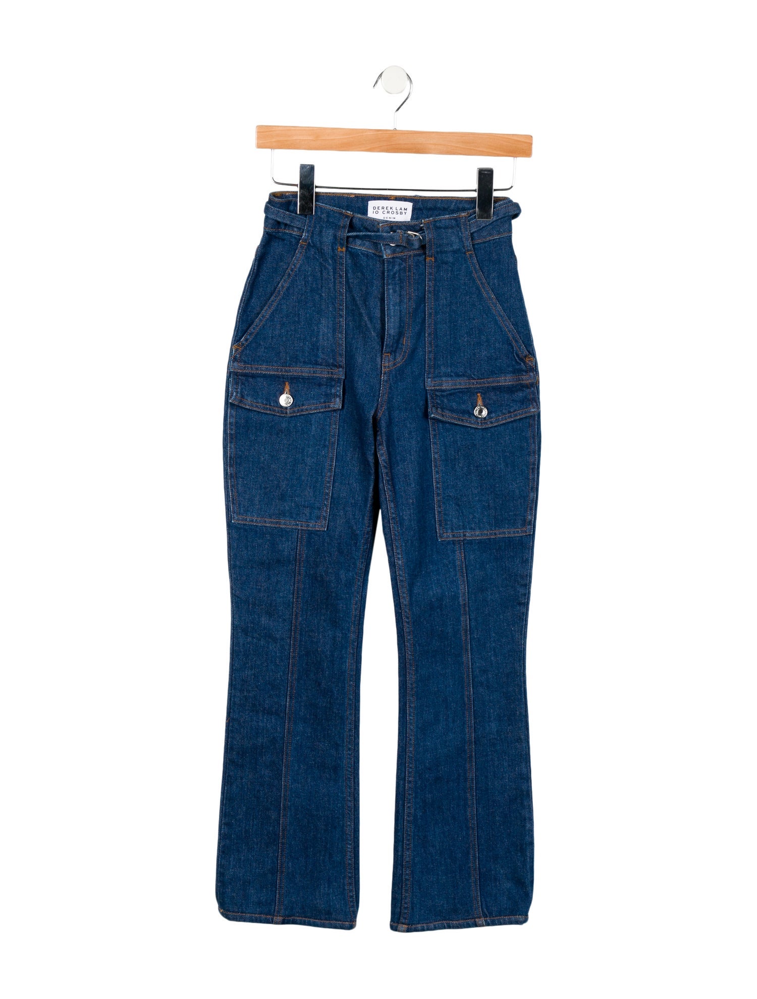 Derek Lam 10 Crosby Mid-Rise Straight Leg Jeans