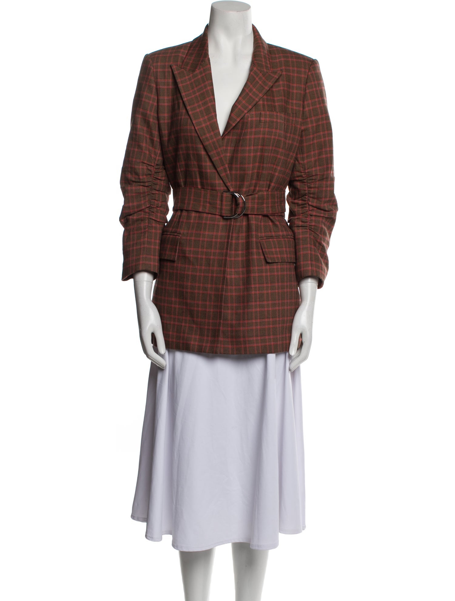 Derek Lam 10 Crosby Plaid Print Blazer