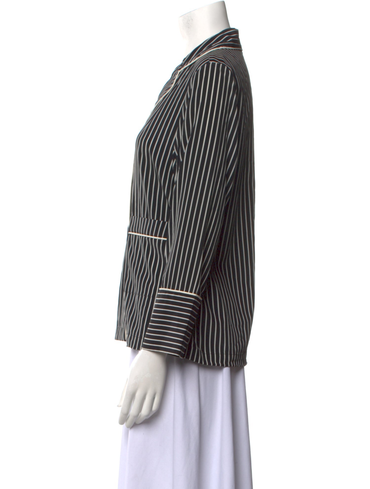 Derek Lam 10 Crosby Silk Striped Button-Up Top
