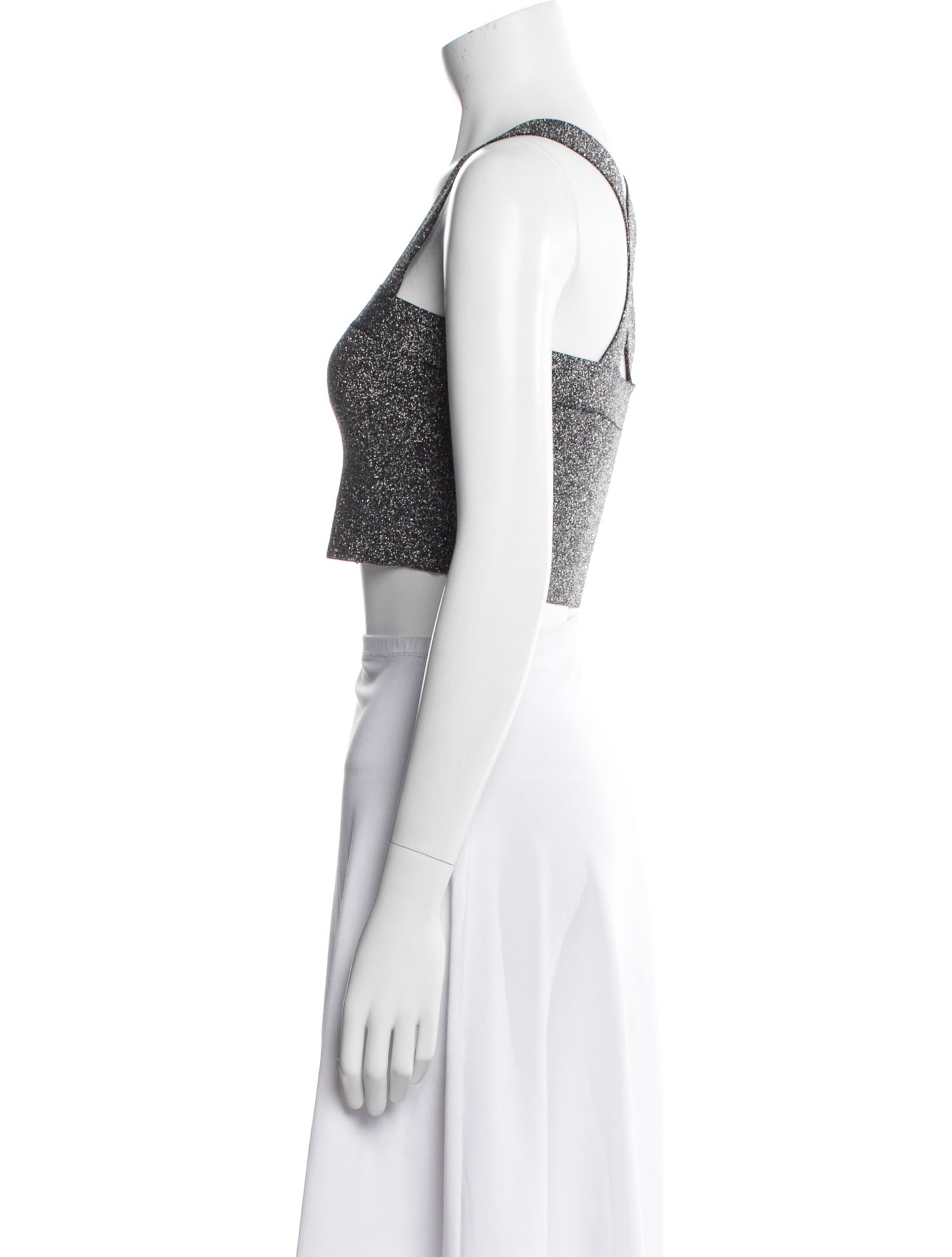 Derek Lam 10 Crosby Square Neckline Sleeveless Crop Top
