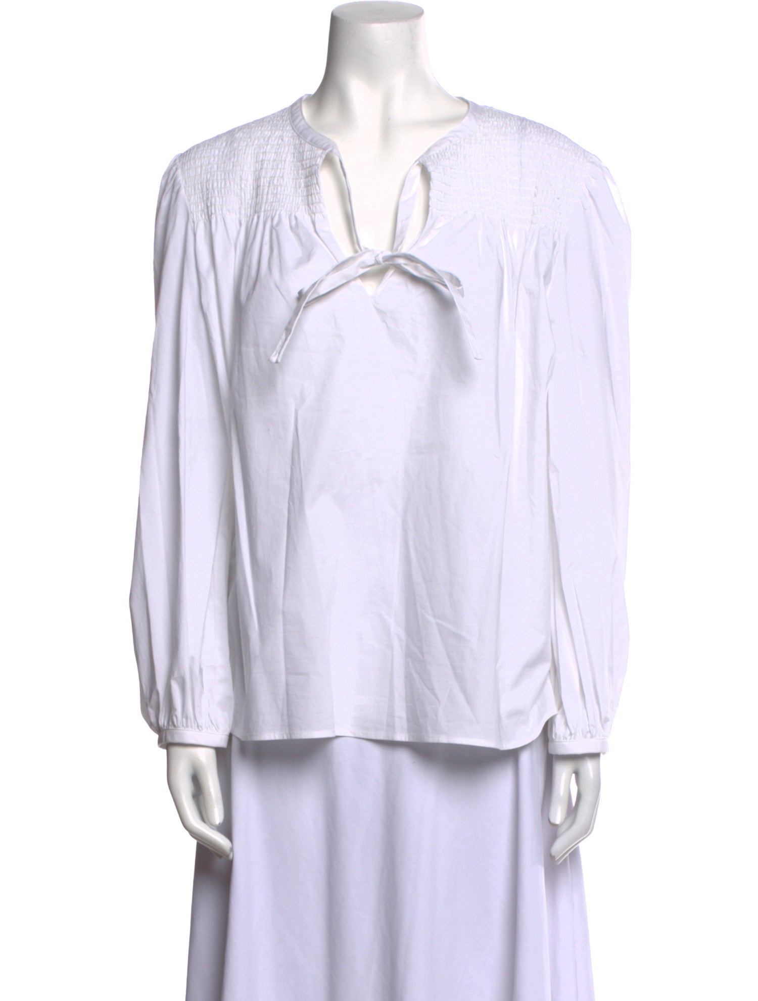 Derek Lam 10 Crosby V-Neck Long Sleeve Blouse
