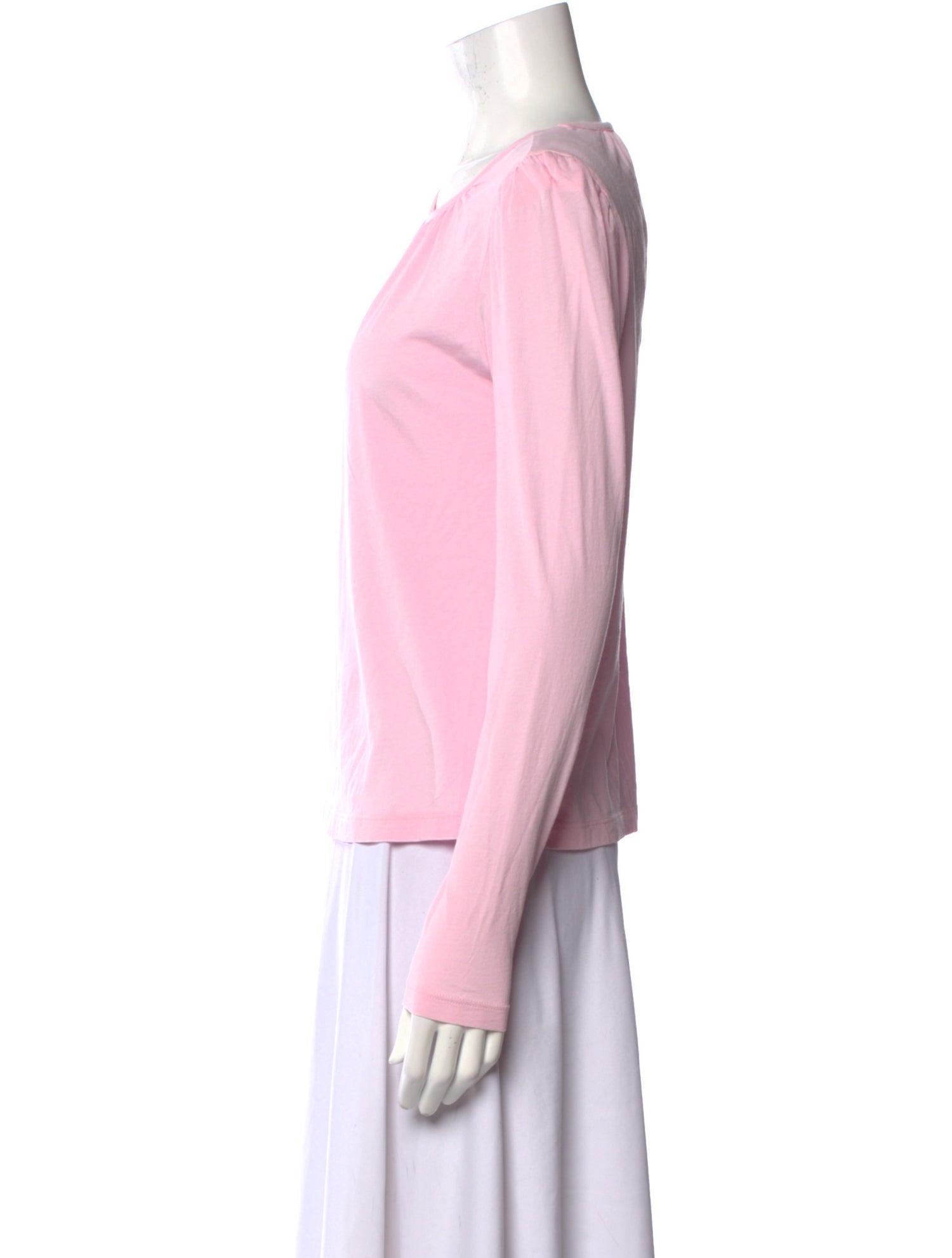 Derek Lam 10 Crosby Crew Neck Long Sleeve Blouse