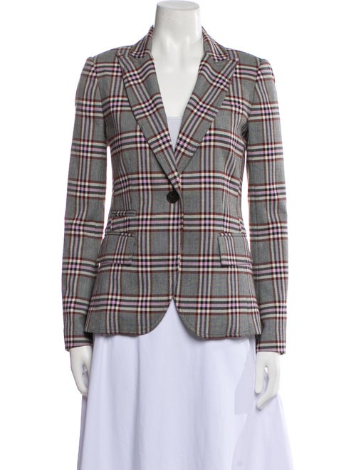 Derek Lam 10 Crosby Plaid Print Blazer