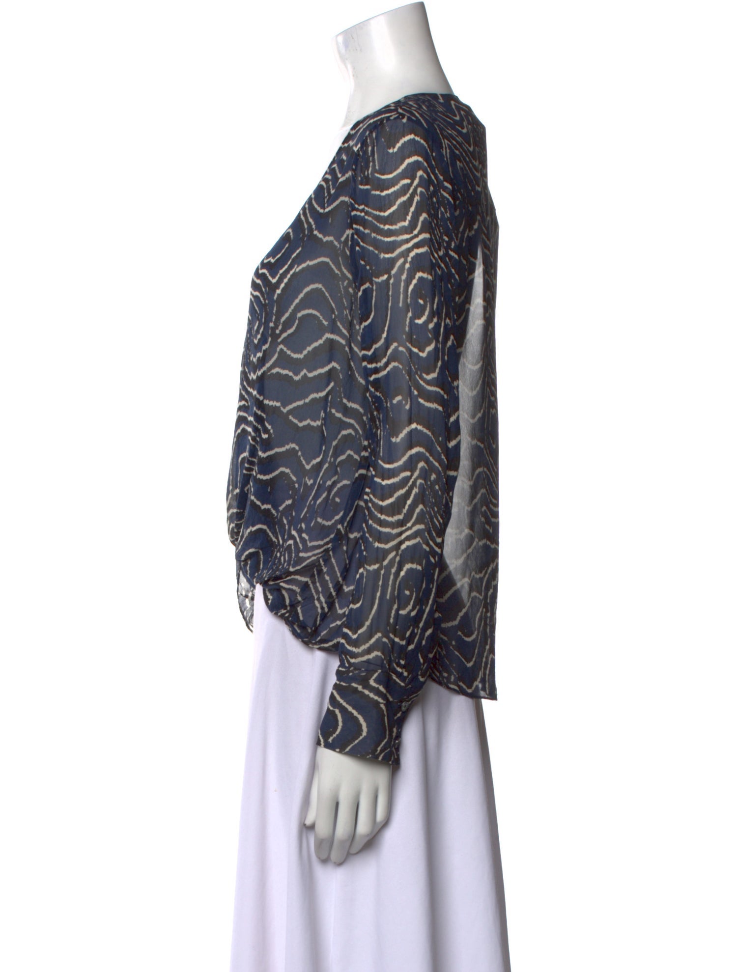 Derek Lam 10 Crosby Silk Printed Crop Top