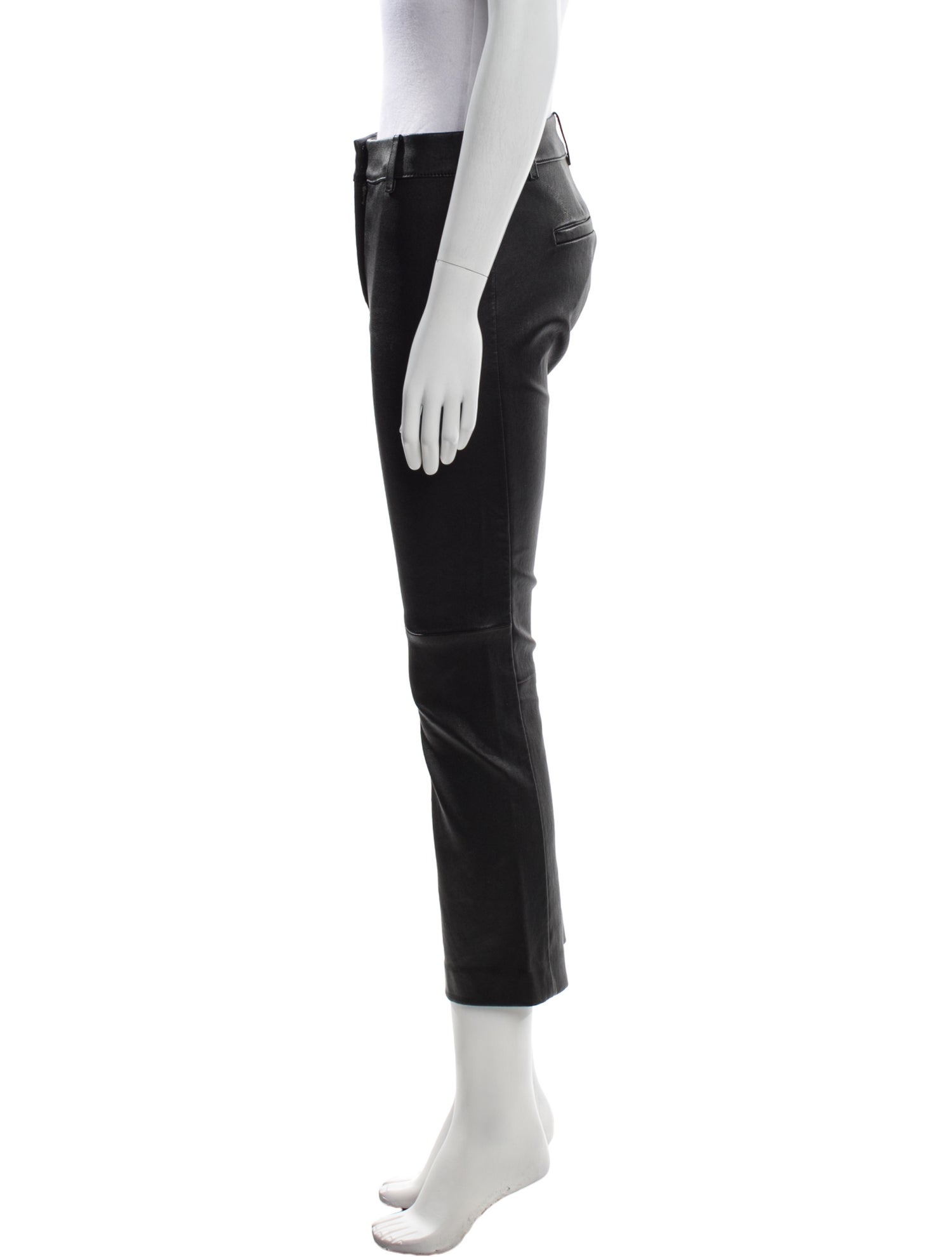Derek Lam 10 Crosby Lamb Leather Straight Leg Pants
