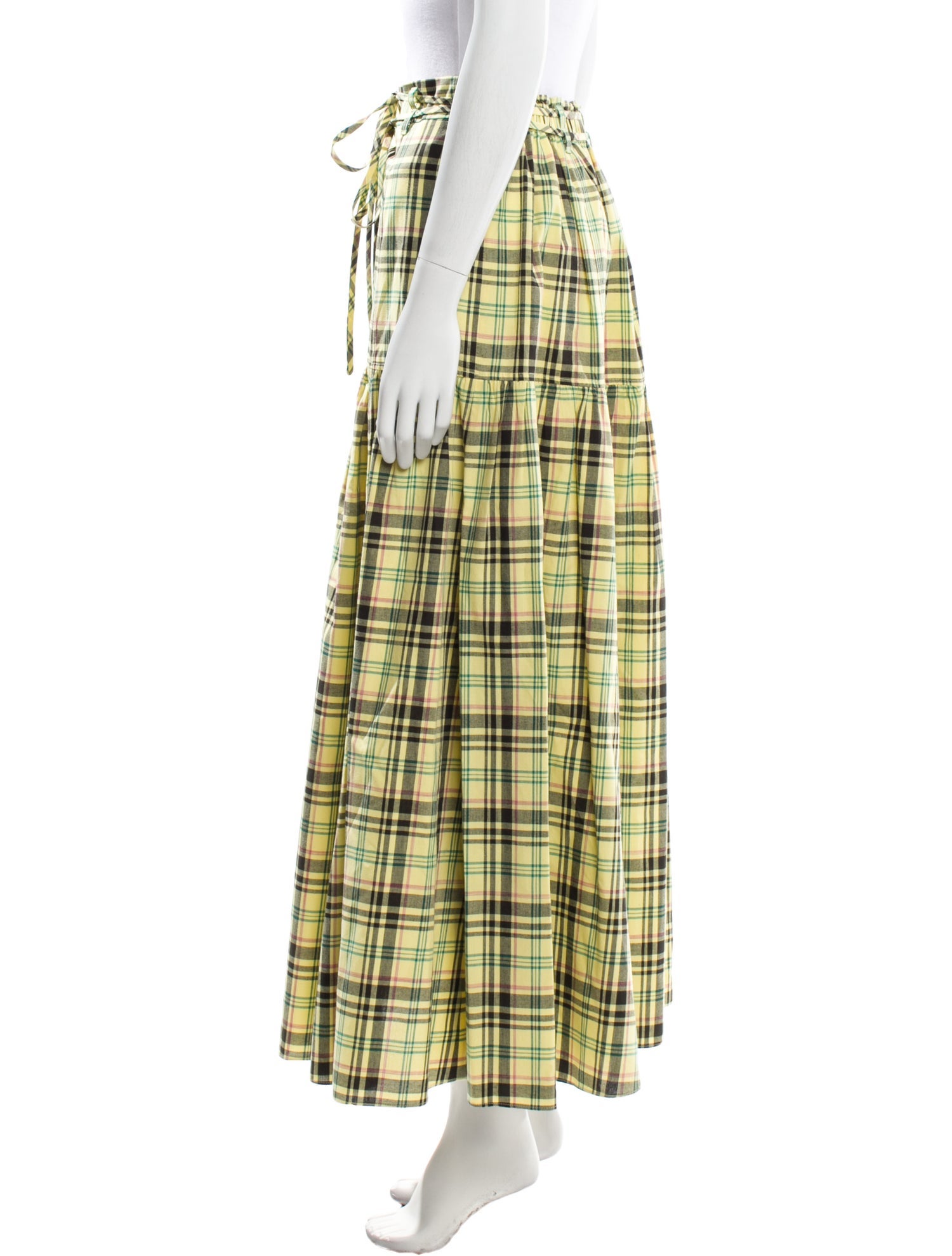 Derek Lam 10 Crosby Plaid Print Midi Length Skirt