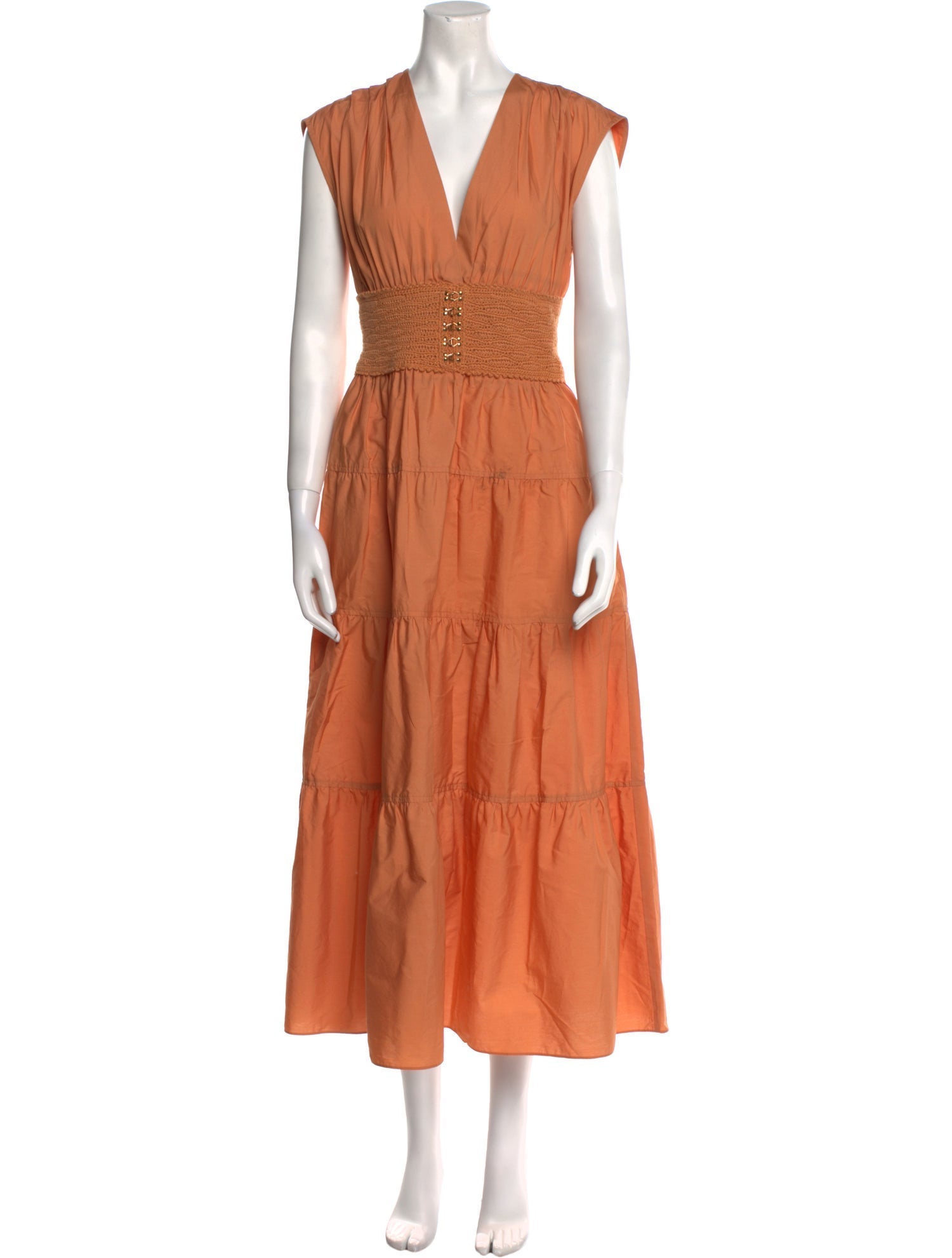 Derek Lam 10 Crosby V-Neck Long Dress