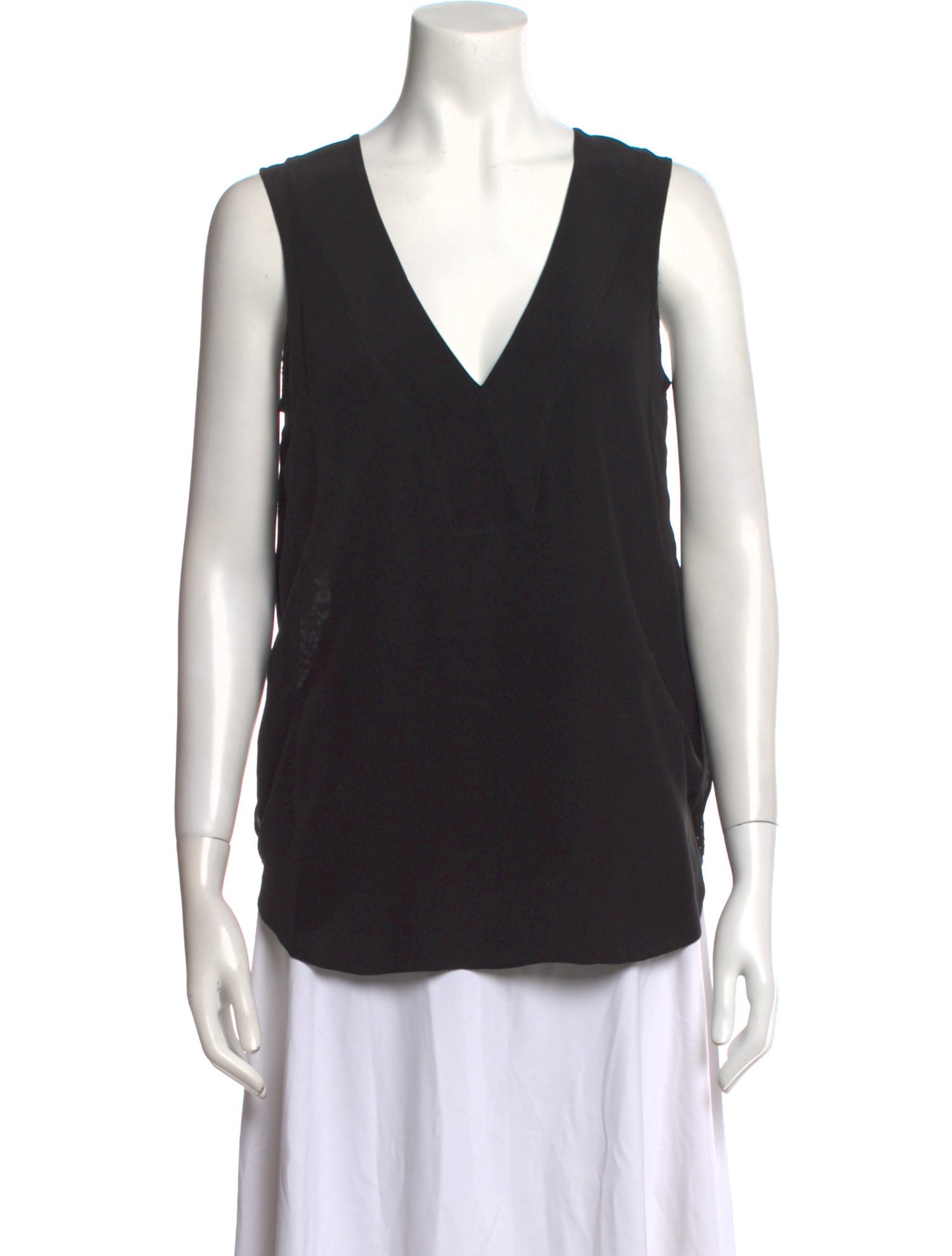 Derek Lam 10 Crosby Silk V-Neck Top