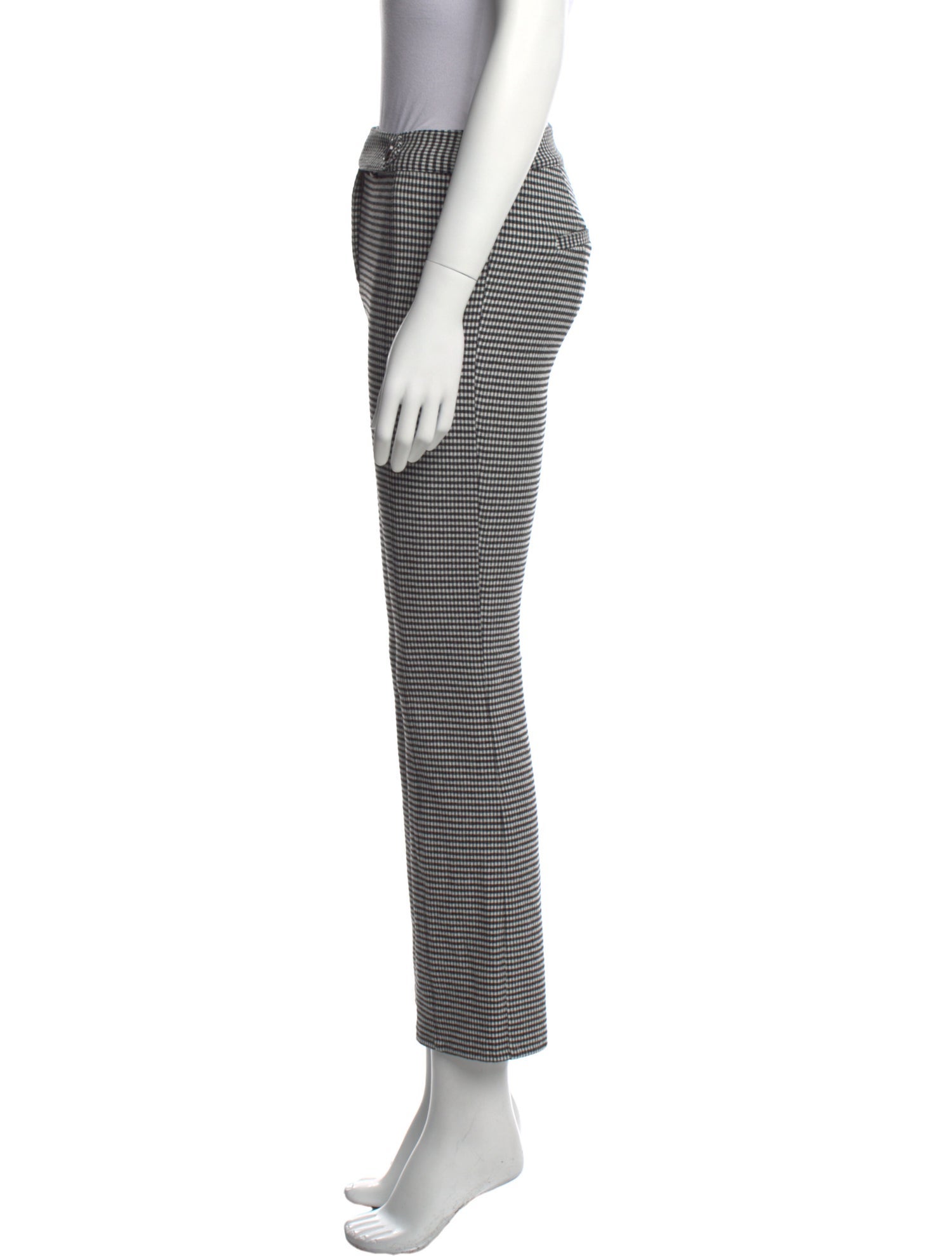 Derek Lam 10 Crosby Plaid Print Straight Leg Pants