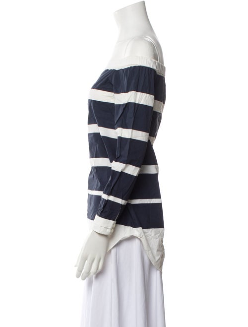 Derek Lam 10 Crosby Striped Off-The-Shoulder Top