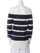 Derek Lam 10 Crosby Striped Off-The-Shoulder Top