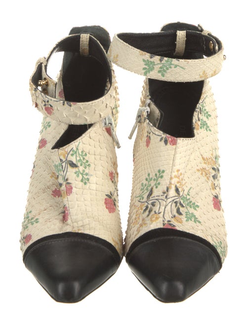 Derek Lam 10 Crosby Python Floral Print D'Orsay Pumps