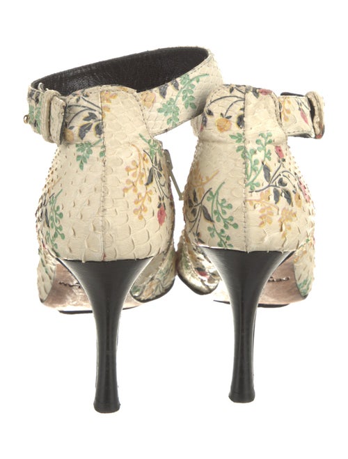 Derek Lam 10 Crosby Python Floral Print D'Orsay Pumps