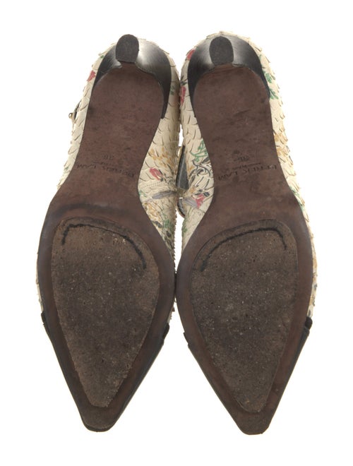 Derek Lam 10 Crosby Python Floral Print D'Orsay Pumps