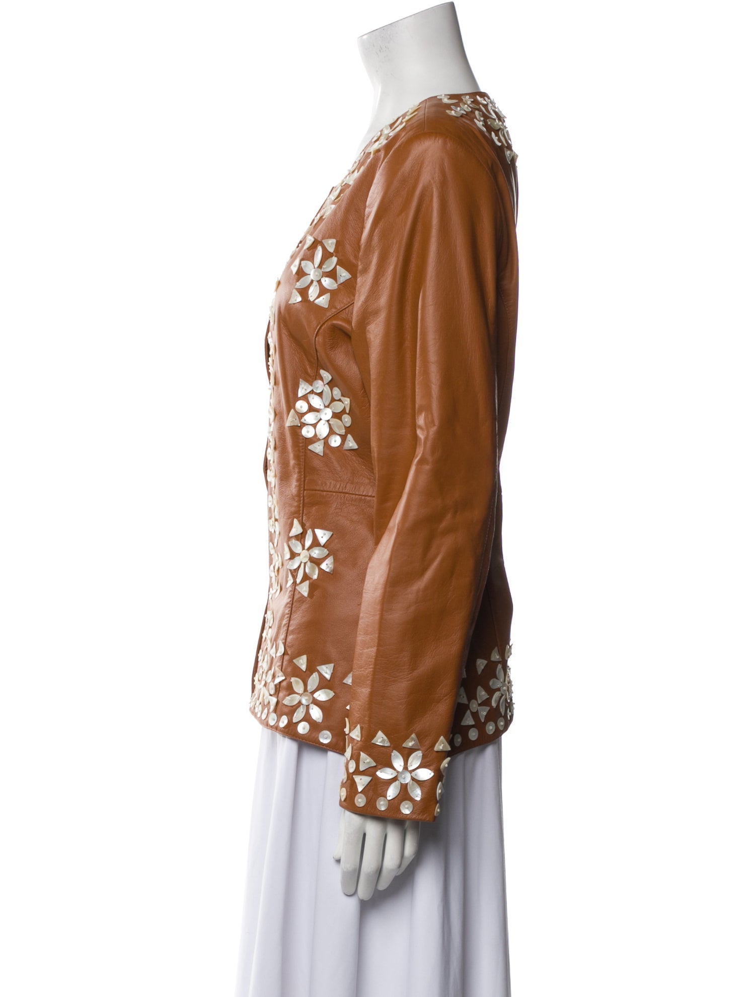 Derek Lam 10 Crosby Lamb Leather Evening Jacket