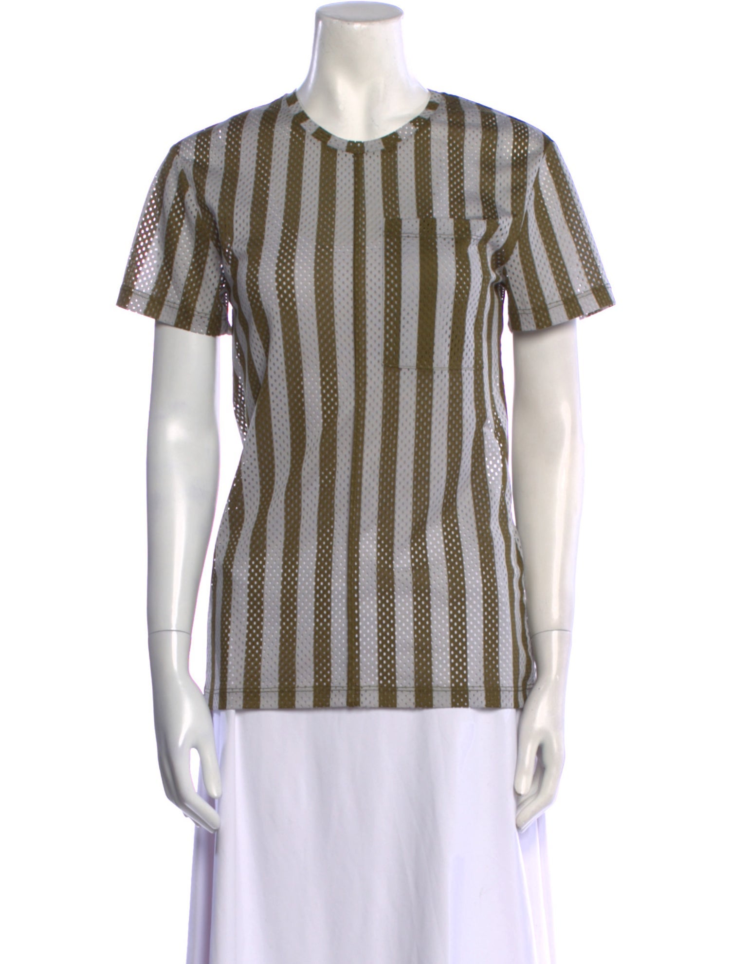 Derek Lam 10 Crosby Striped Crew Neck T-Shirt