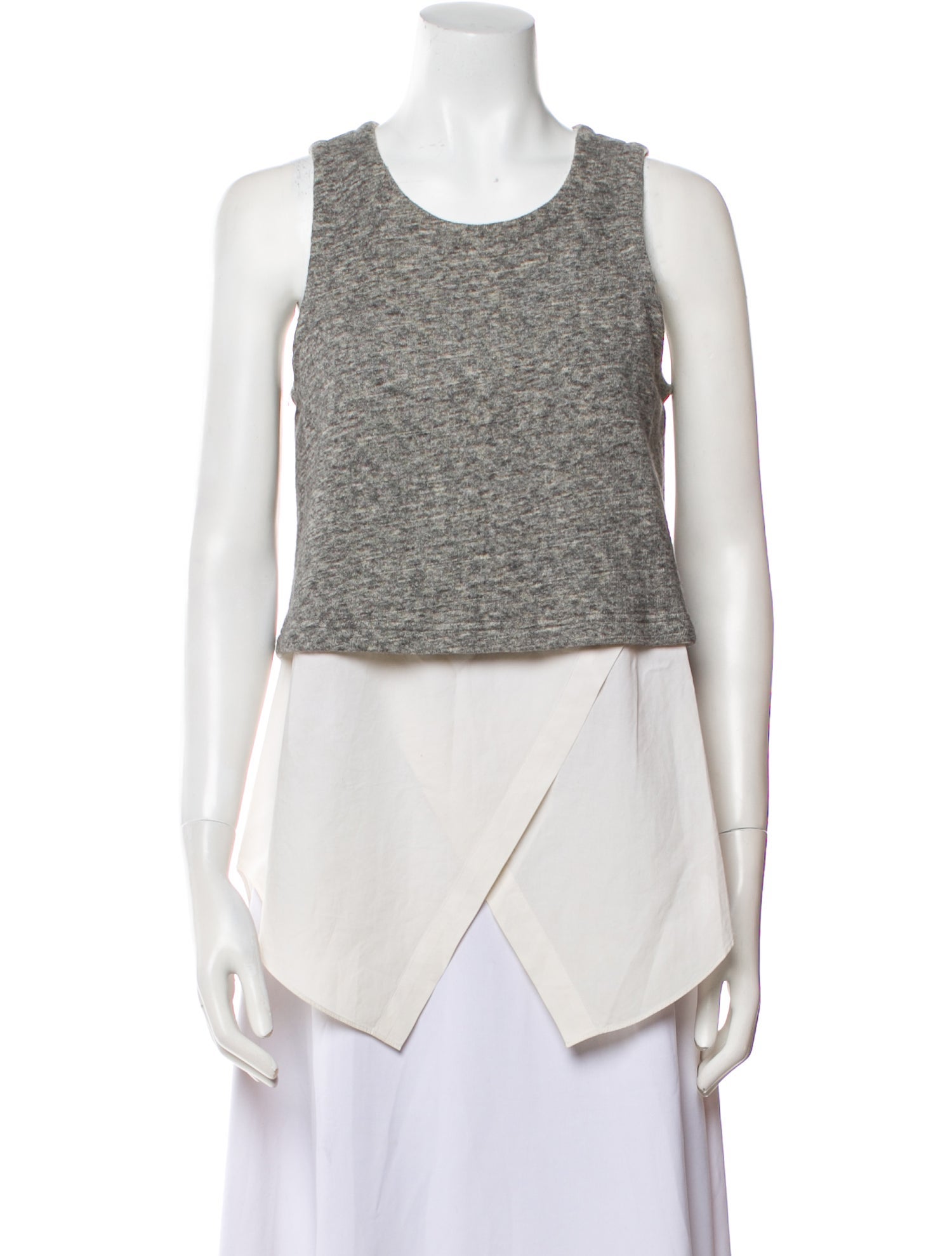 Derek Lam 10 Crosby Scoop Neck Sleeveless Top