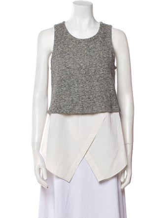 Derek Lam 10 Crosby Scoop Neck Sleeveless Top