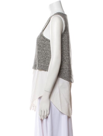 Derek Lam 10 Crosby Scoop Neck Sleeveless Top