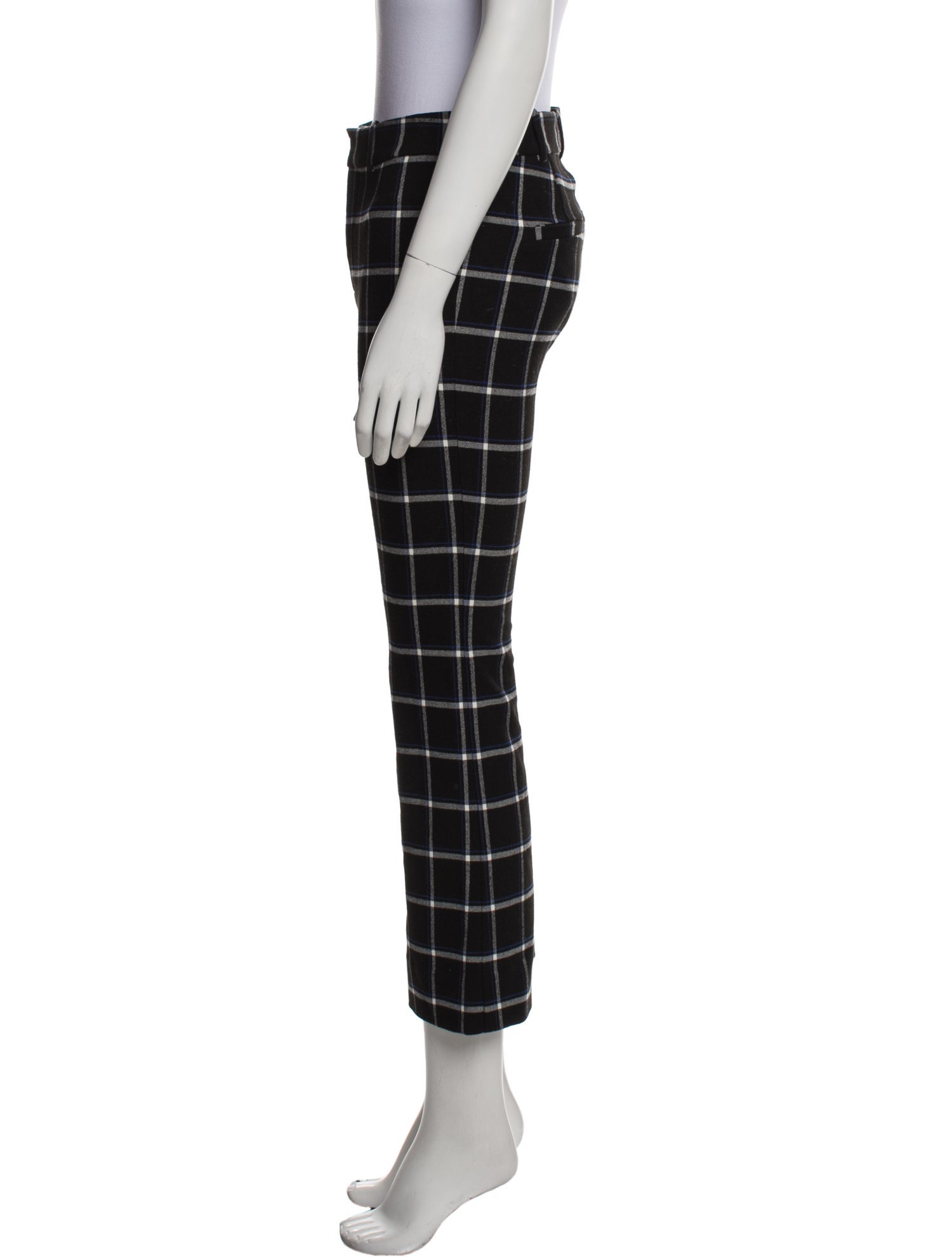 Derek Lam 10 Crosby Plaid Print Straight Leg Pants