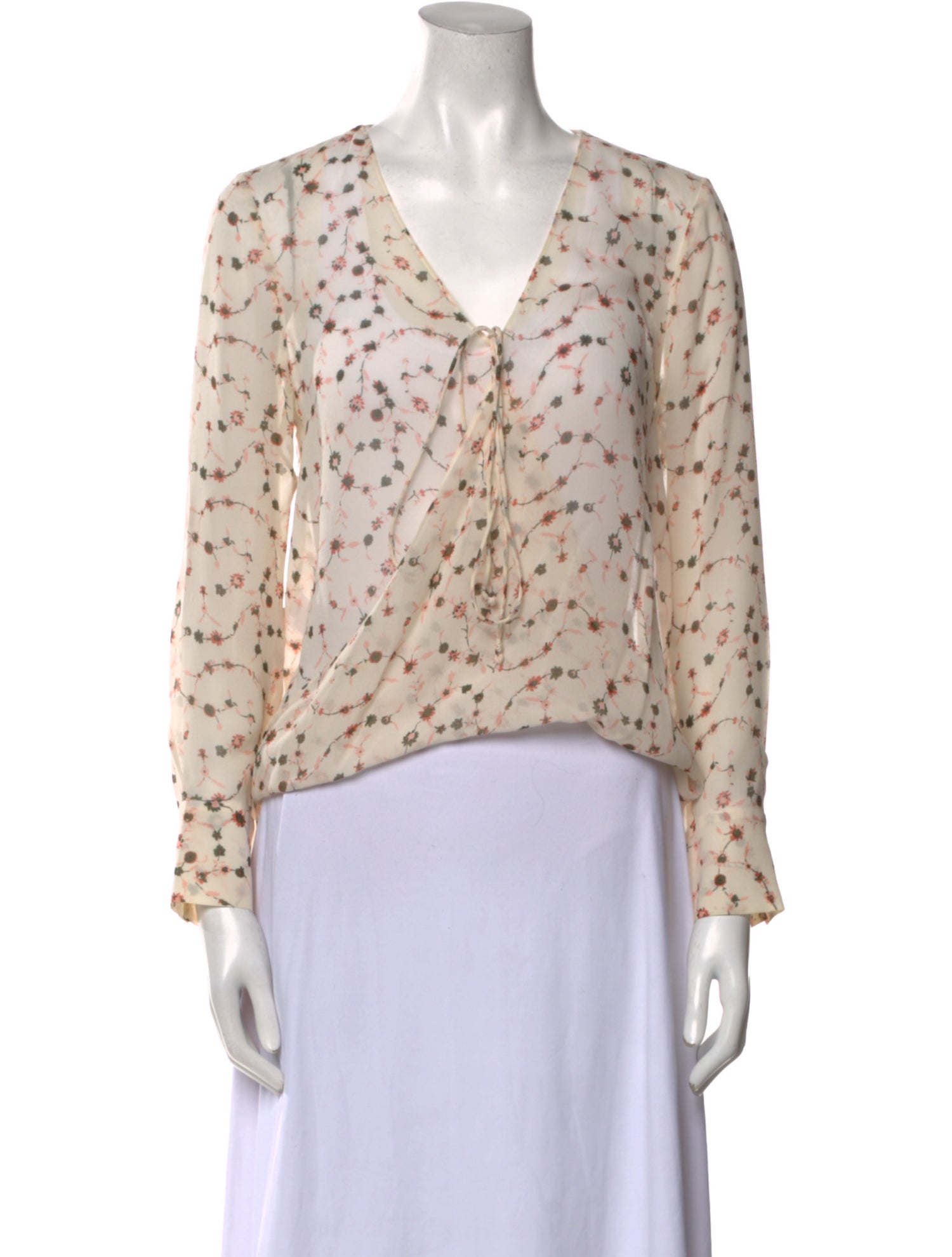 Derek Lam 10 Crosby Silk Printed Blouse