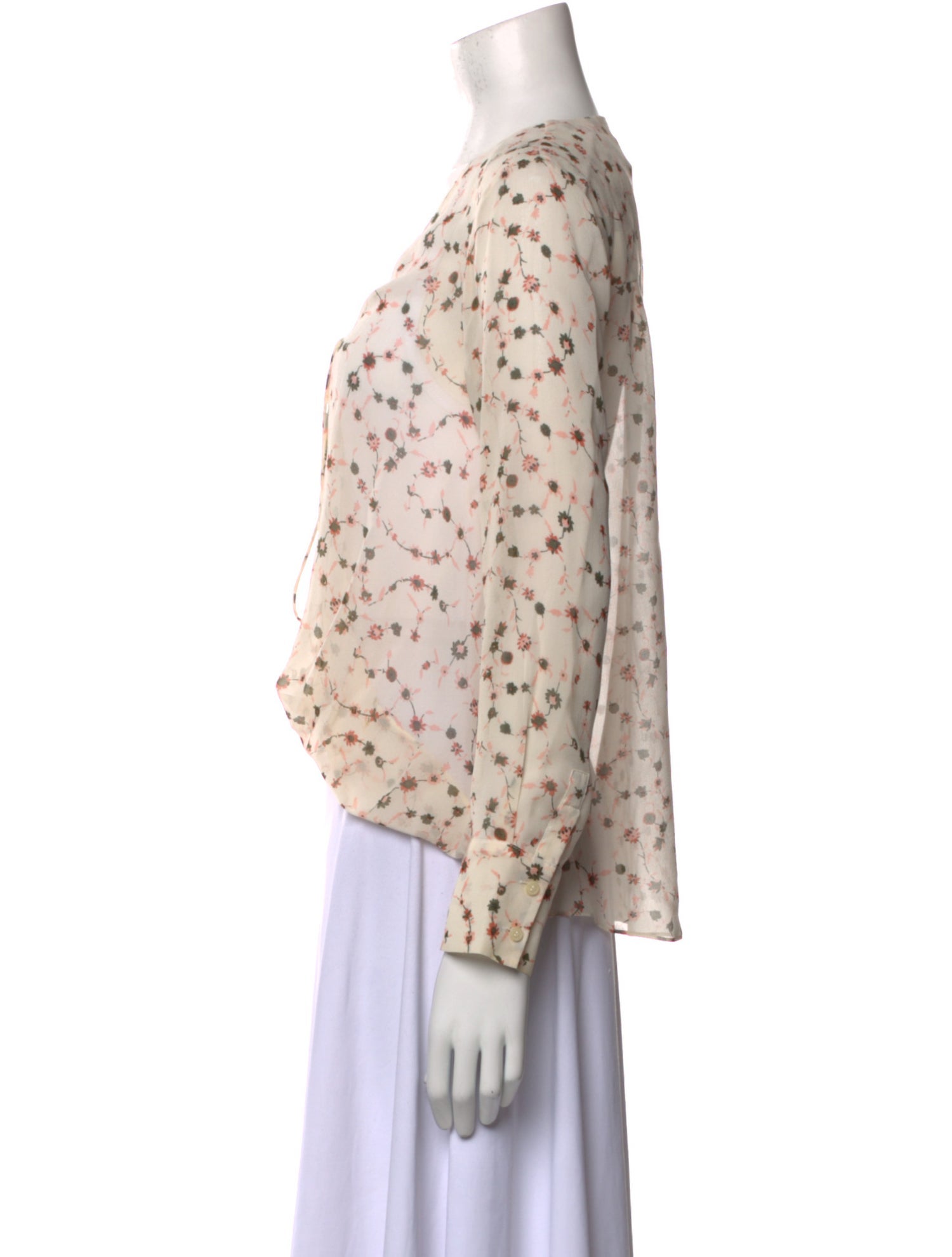 Derek Lam 10 Crosby Silk Printed Blouse