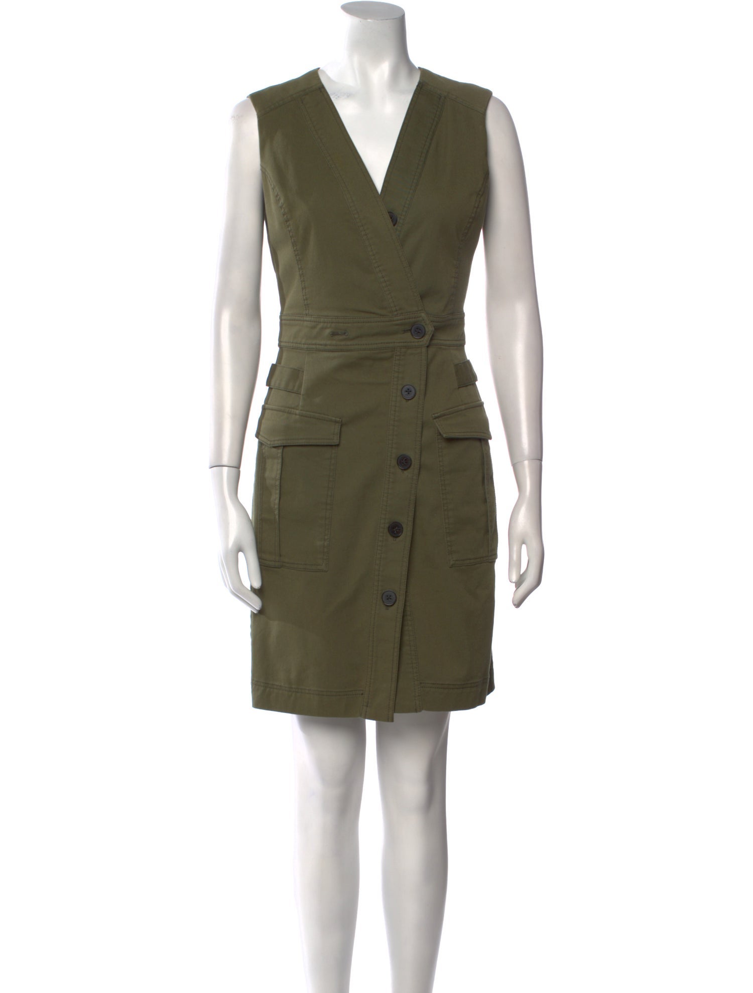 Derek Lam 10 Crosby V-Neck Mini Dress