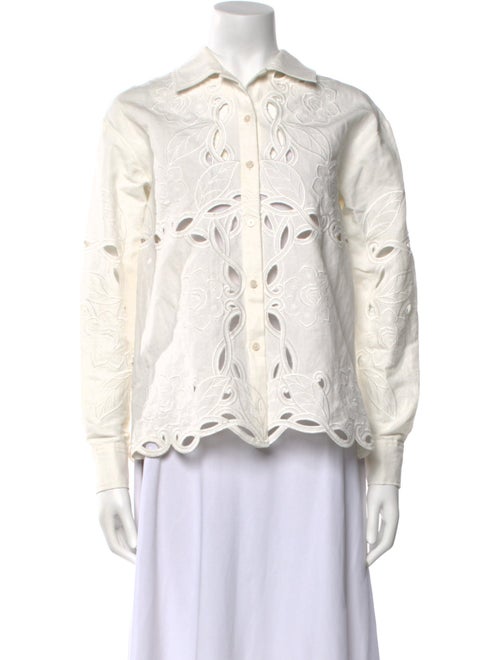 Derek Lam 10 Crosby Long Sleeve Button-Up Top