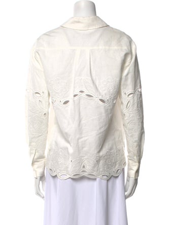 Derek Lam 10 Crosby Long Sleeve Button-Up Top