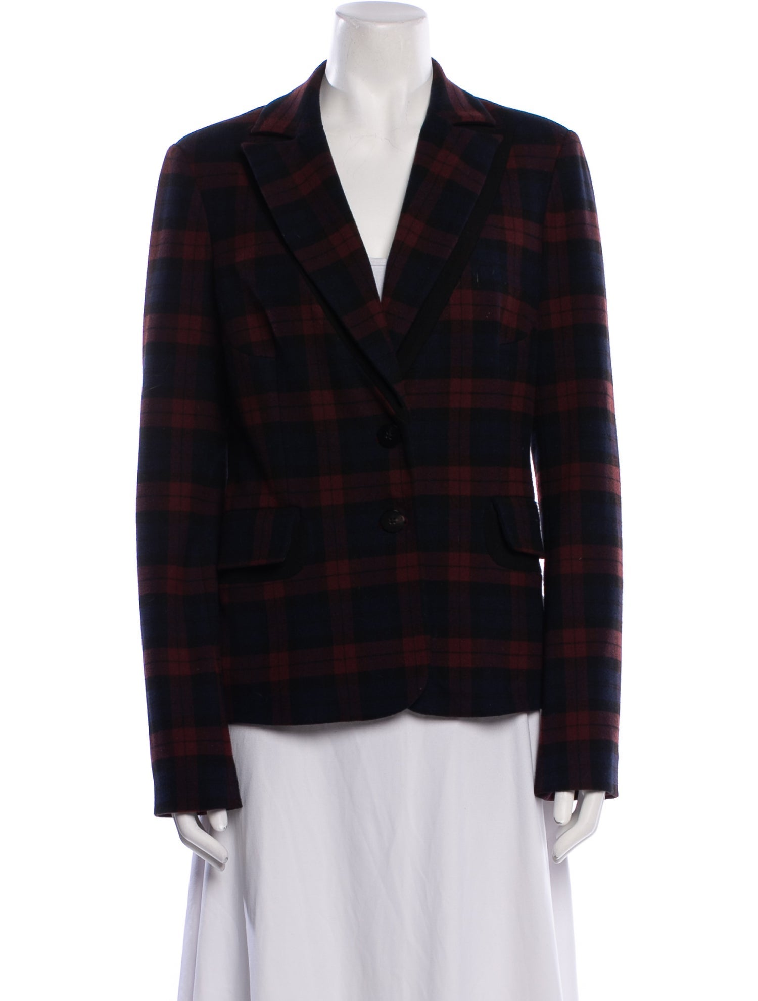 Derek Lam 10 Crosby Plaid Print Blazer