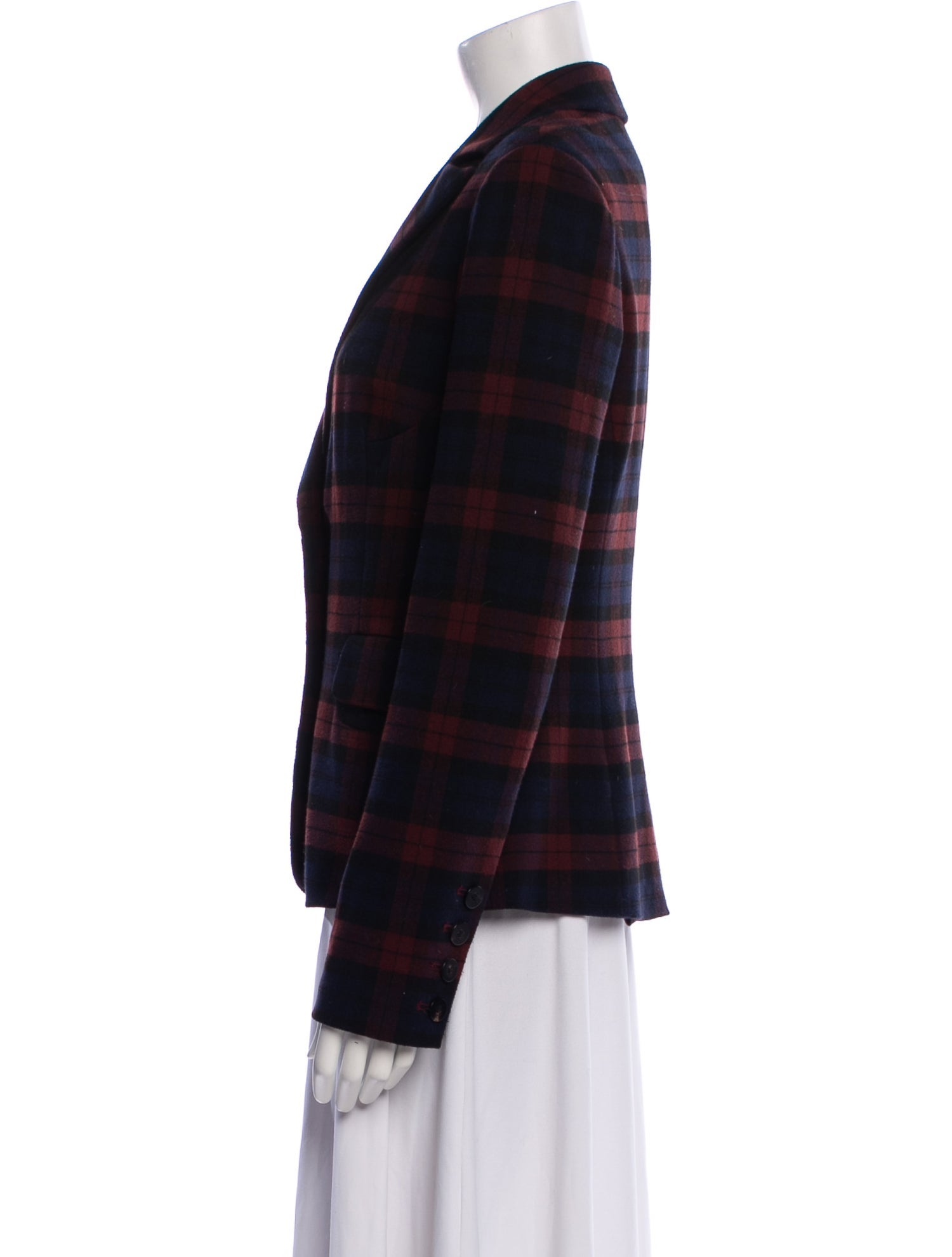 Derek Lam 10 Crosby Plaid Print Blazer