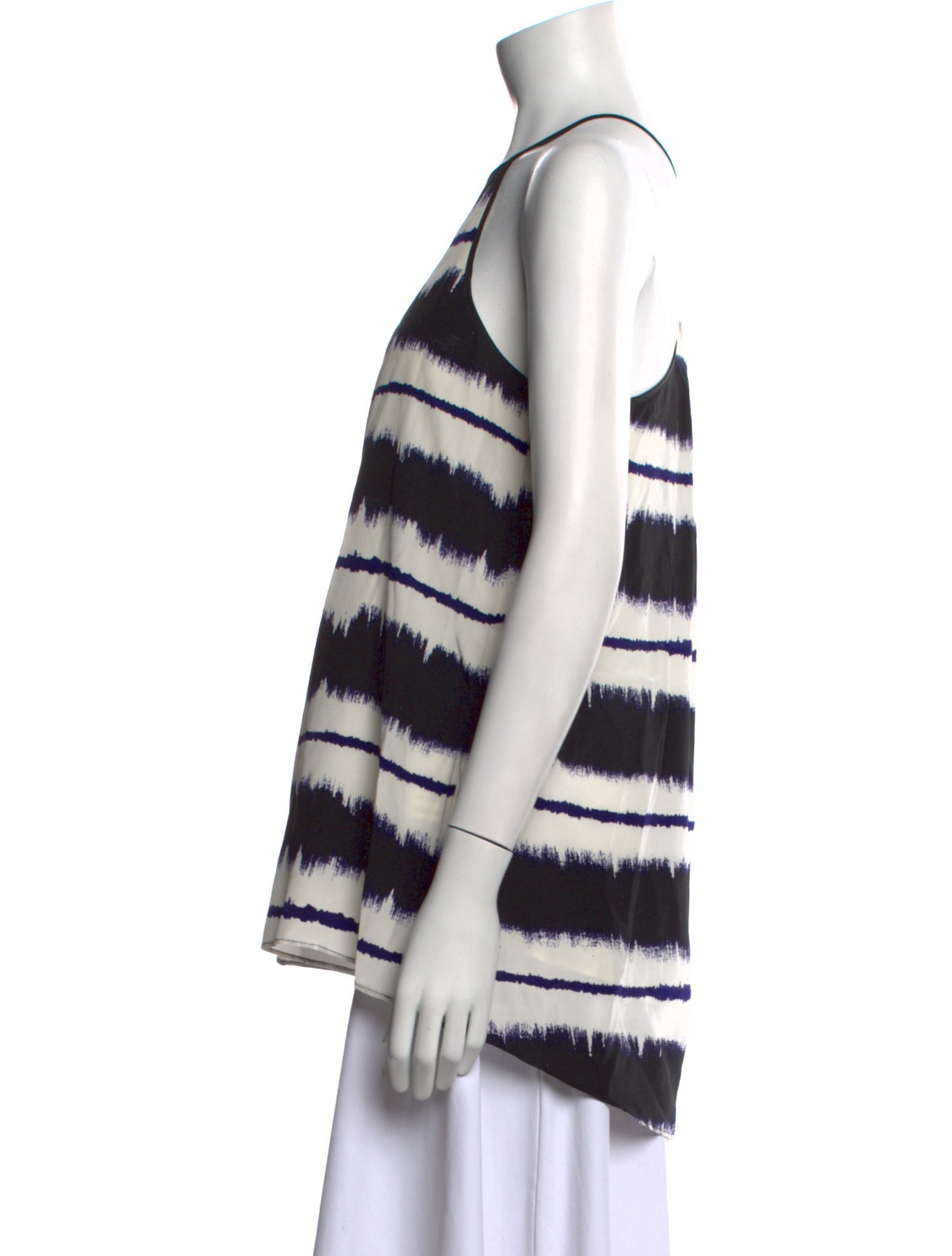 Derek Lam 10 Crosby Silk Striped Top