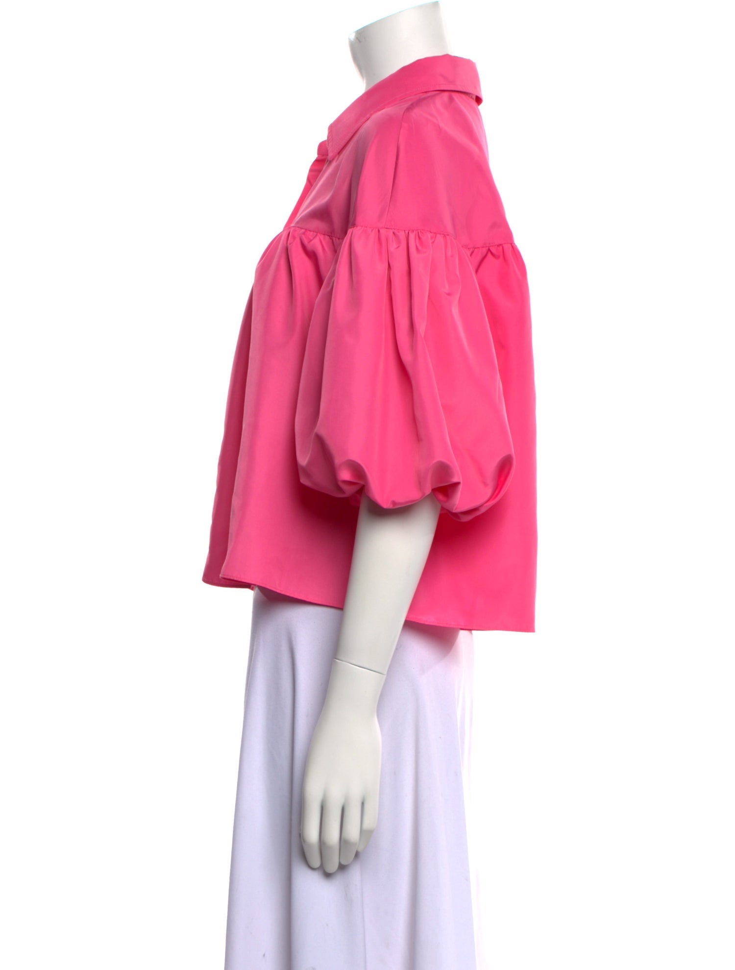 Derek Lam 10 Crosby Three-Quarter Sleeve Crop Top