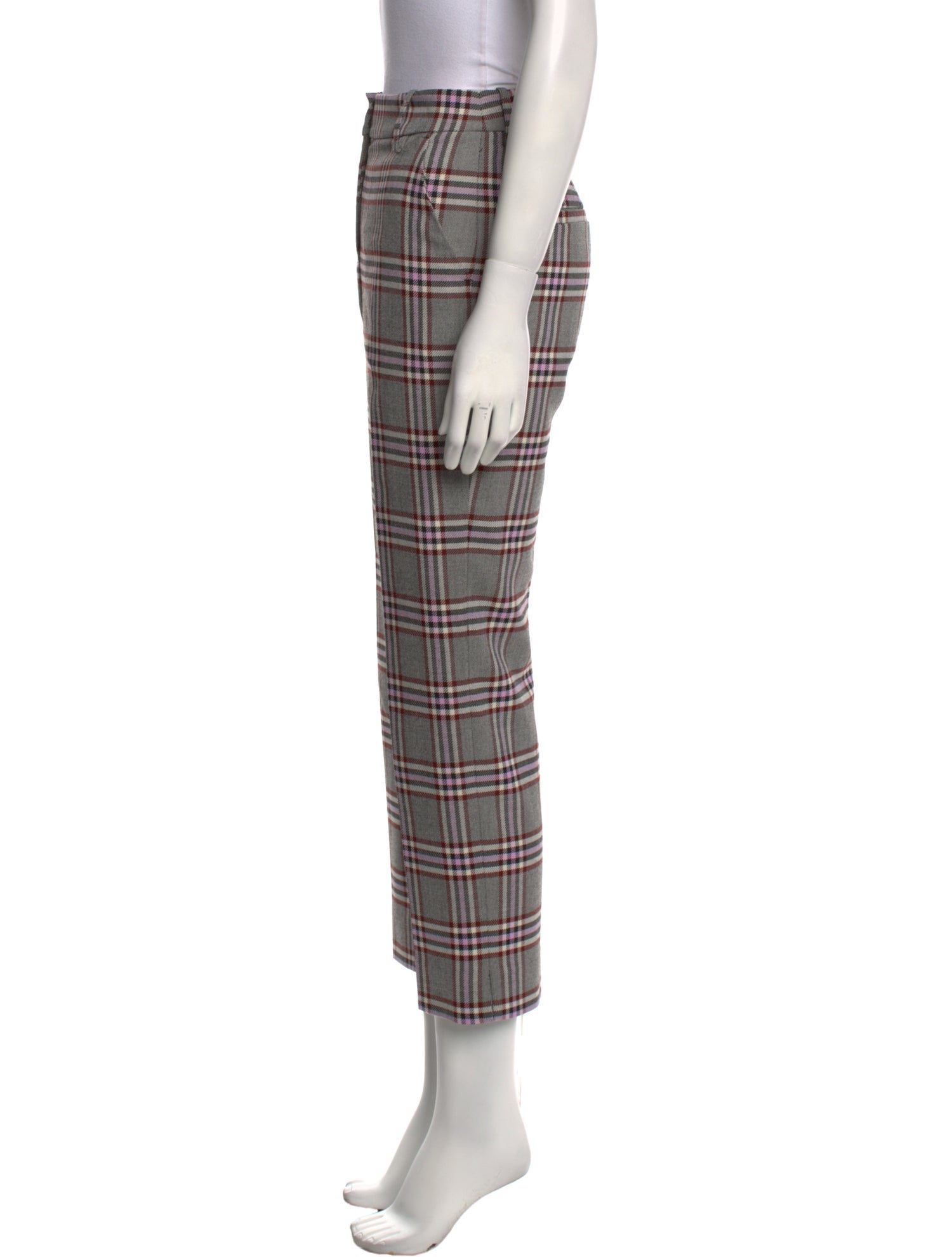 Derek Lam 10 Crosby Plaid Print Straight Leg Pants w/ Tags