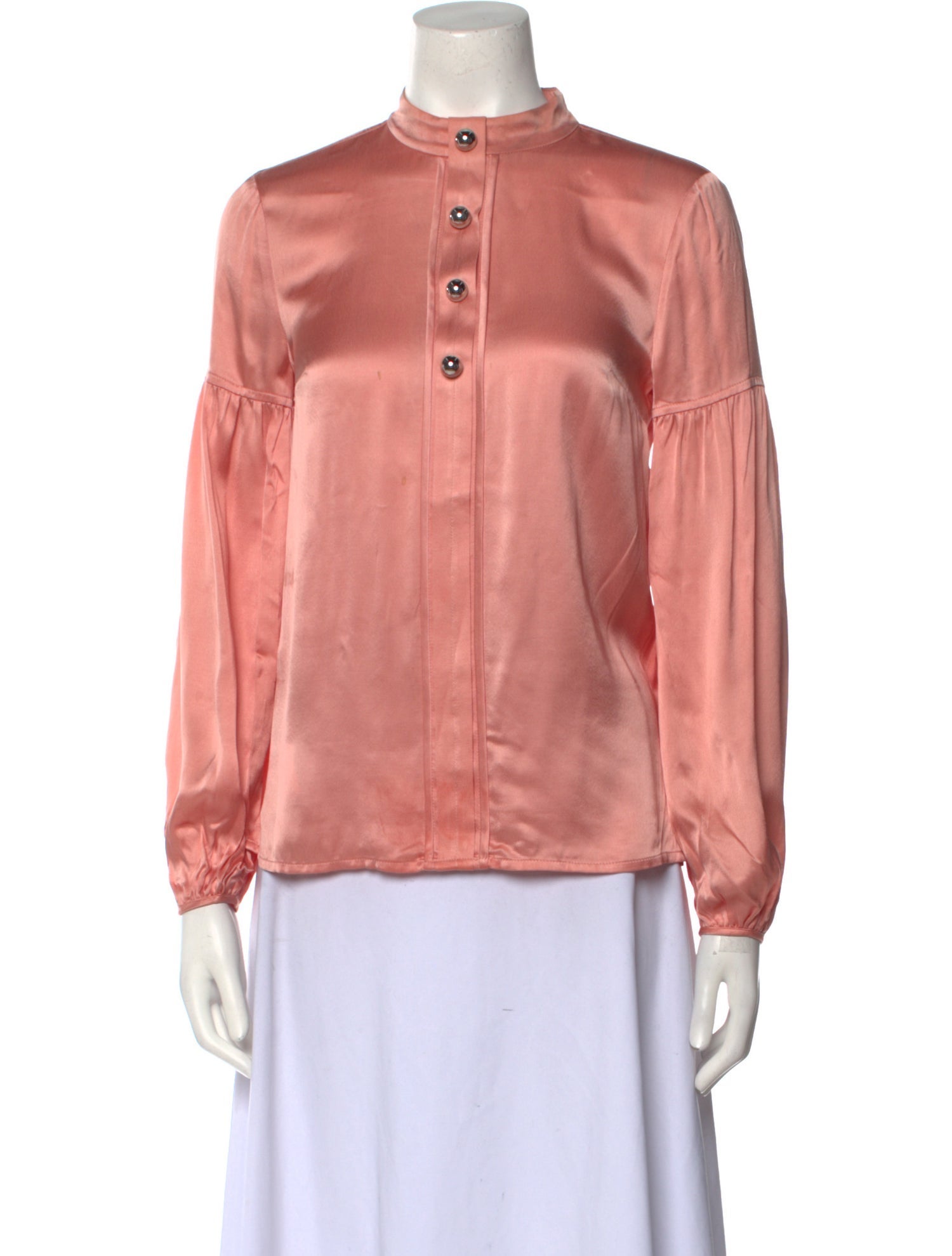 Derek Lam 10 Crosby Mock Neck Long Sleeve Blouse