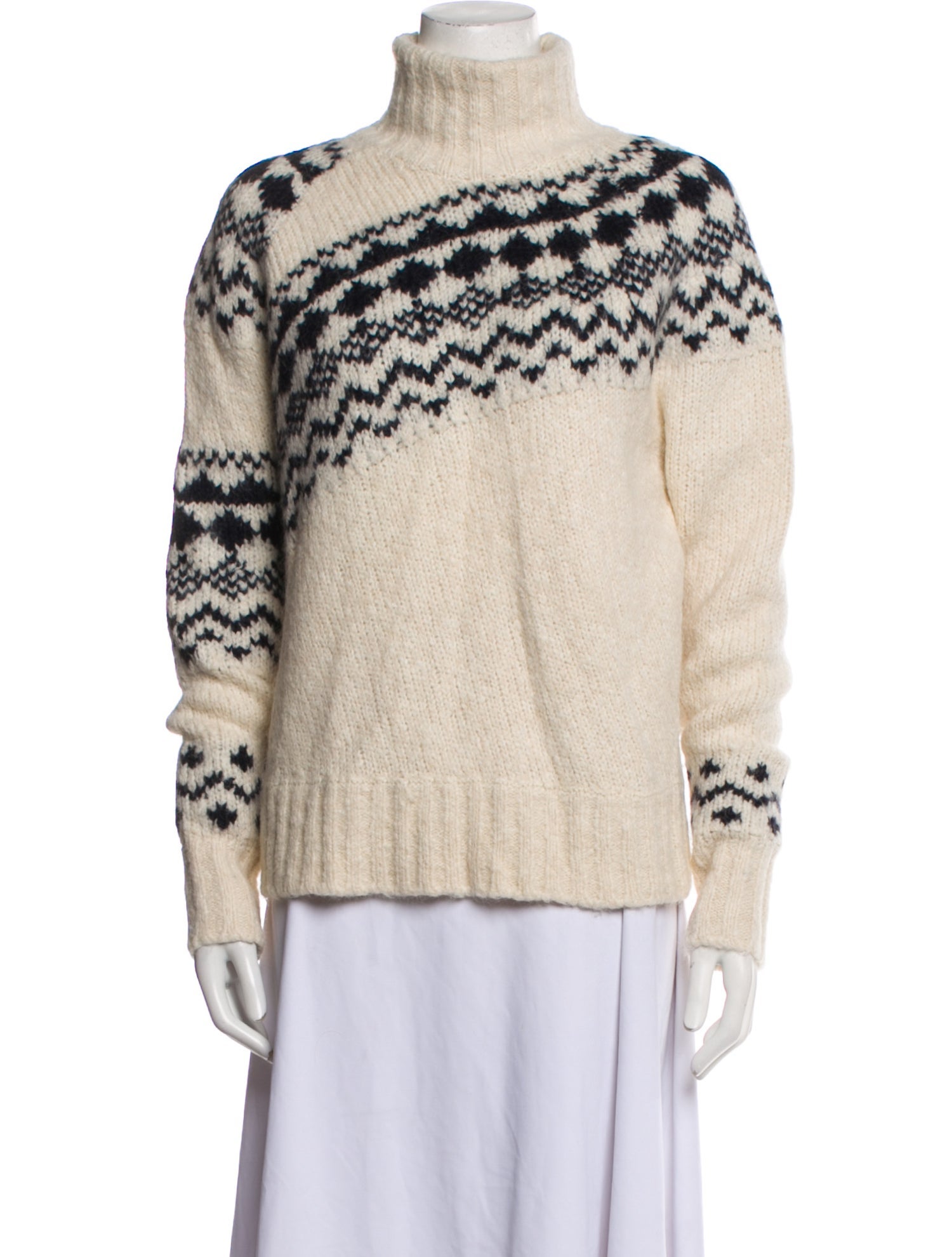 Derek Lam 10 Crosby Printed Turtleneck Sweater