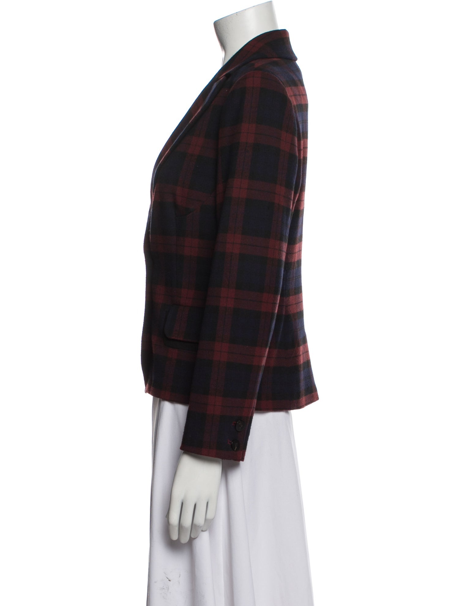 Derek Lam 10 Crosby Plaid Print Blazer
