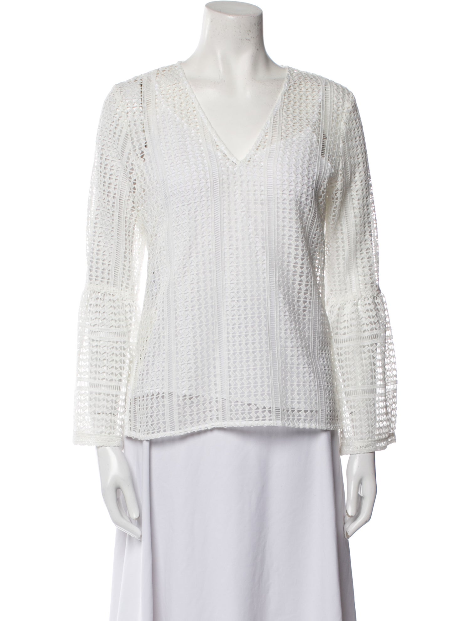 Derek Lam 10 Crosby Printed V-Neck Top