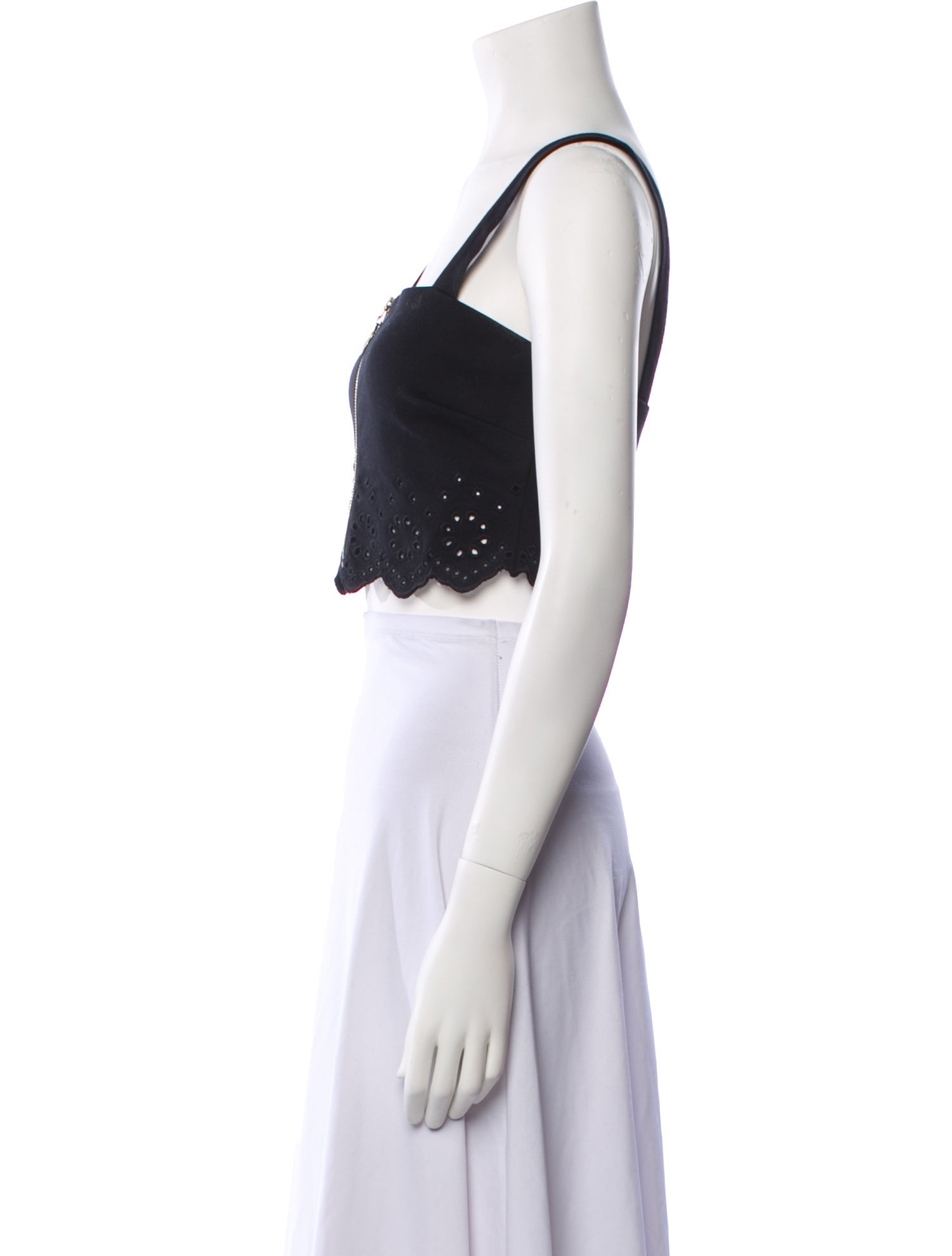 Derek Lam 10 Crosby Square Neckline Sleeveless Crop Top