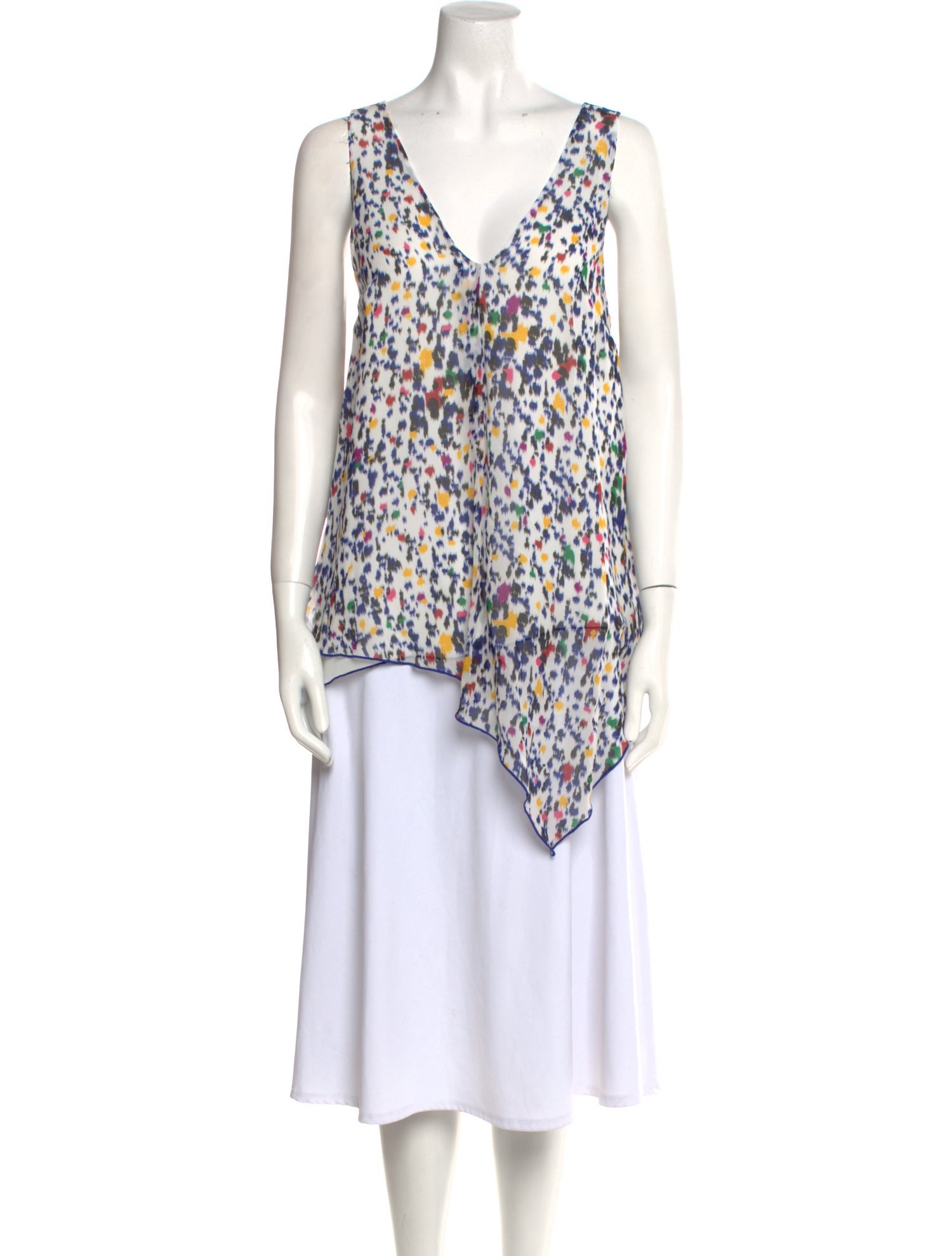 Derek Lam 10 Crosby Printed V-Neck Tunic