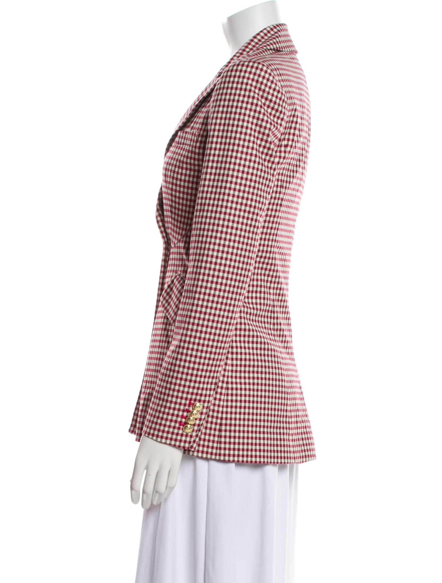 Derek Lam 10 Crosby Plaid Print Blazer