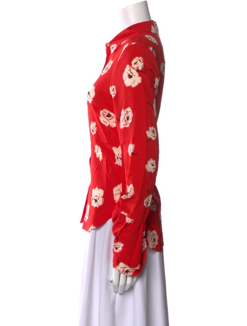 Derek Lam 10 Crosby Silk Floral Print Button-Up Top