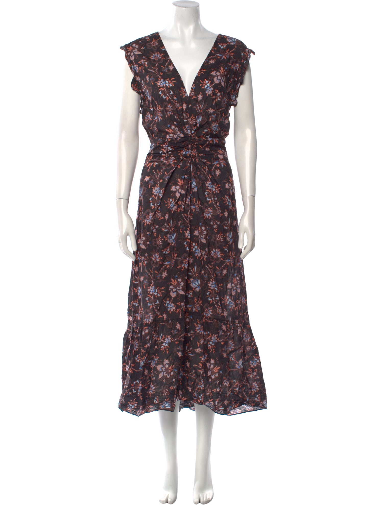 Derek Lam 10 Crosby Floral Print Long Dress