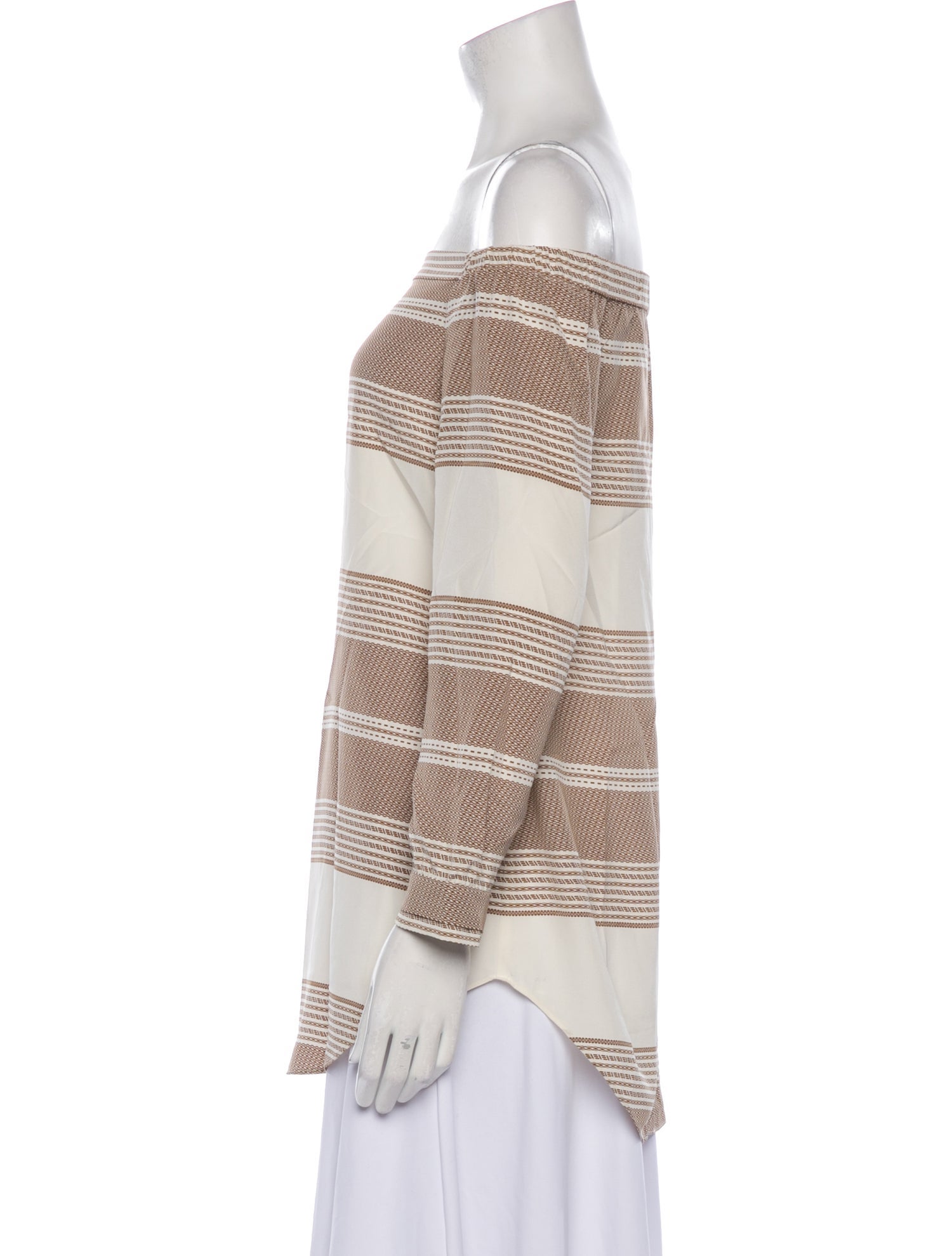 Derek Lam 10 Crosby Silk Striped Tunic