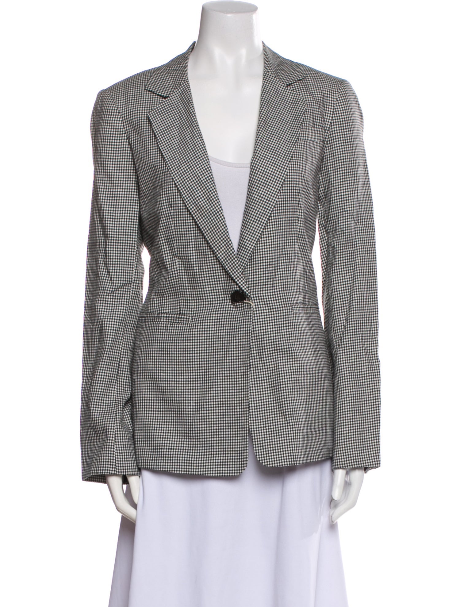Derek Lam 10 Crosby Linen Plaid Print Blazer w/ Tags