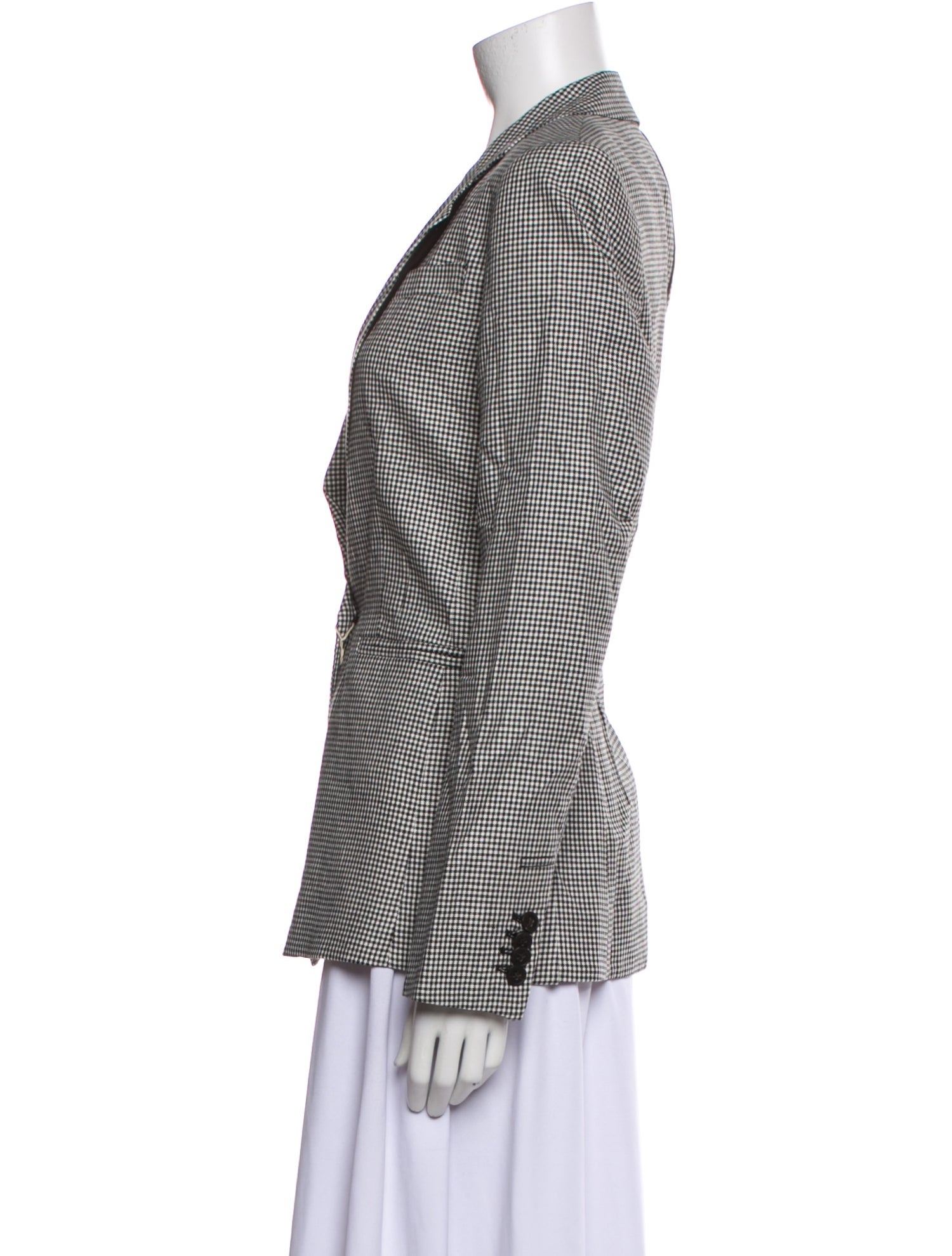 Derek Lam 10 Crosby Linen Plaid Print Blazer w/ Tags
