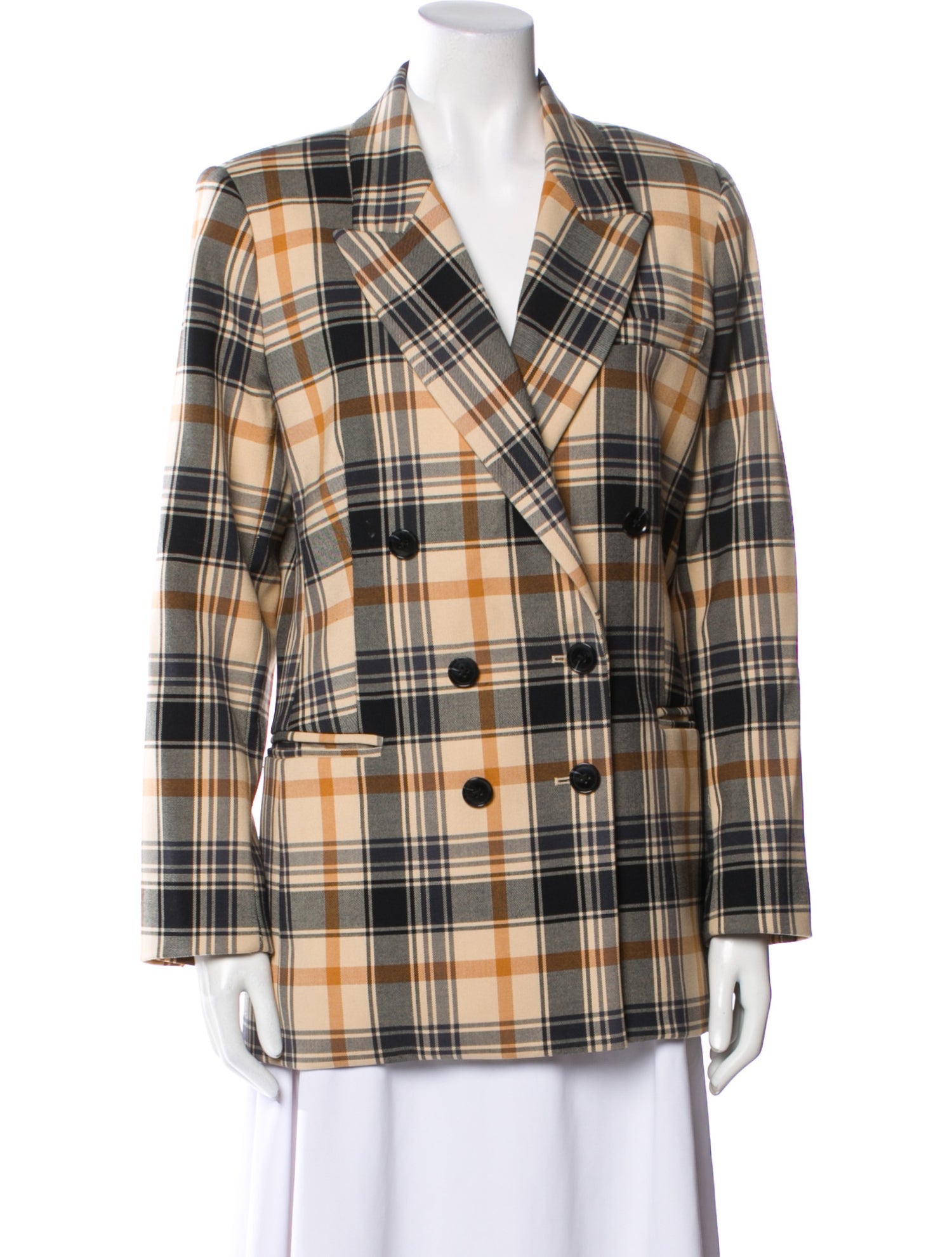 Derek Lam 10 Crosby Plaid Print Blazer