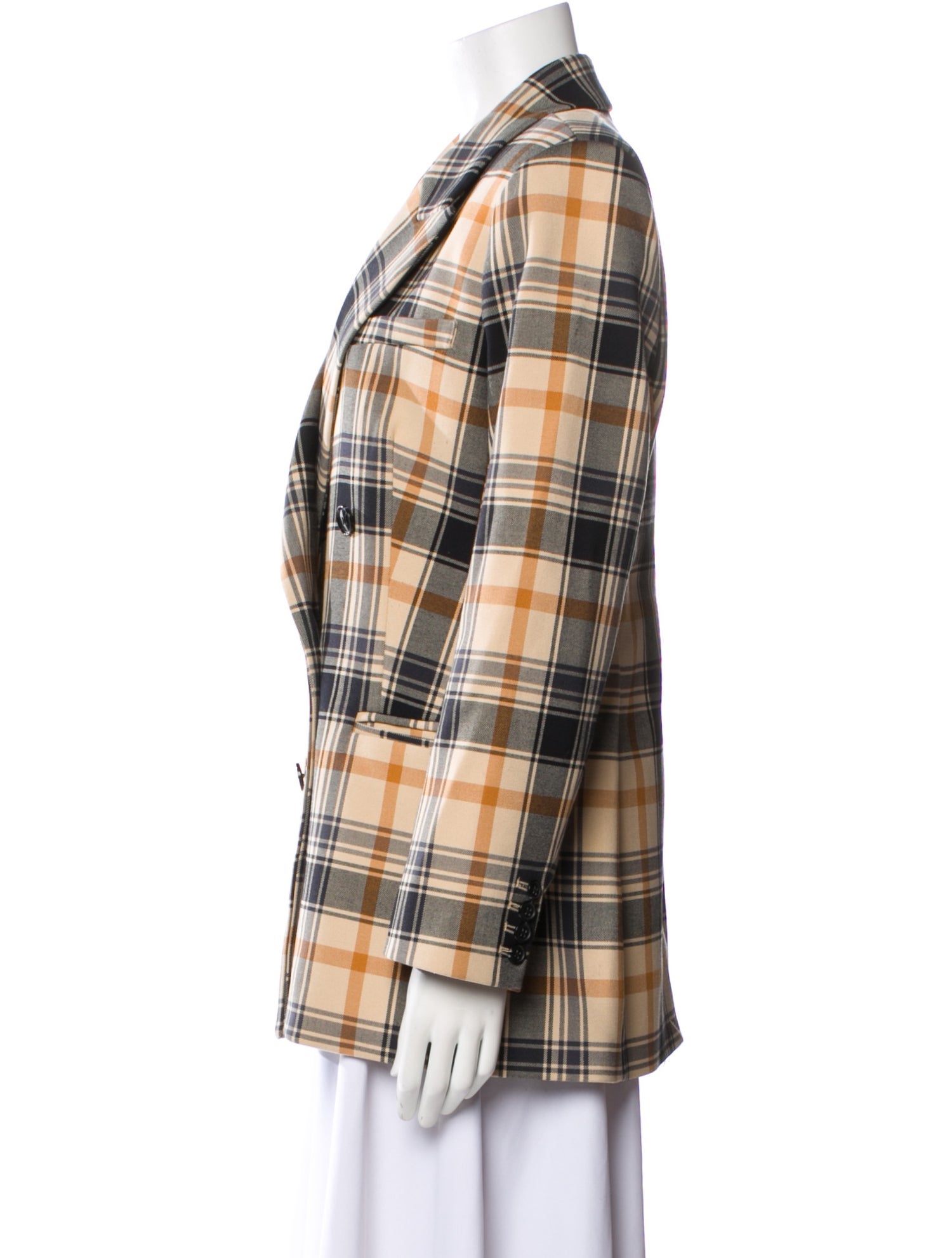 Derek Lam 10 Crosby Plaid Print Blazer